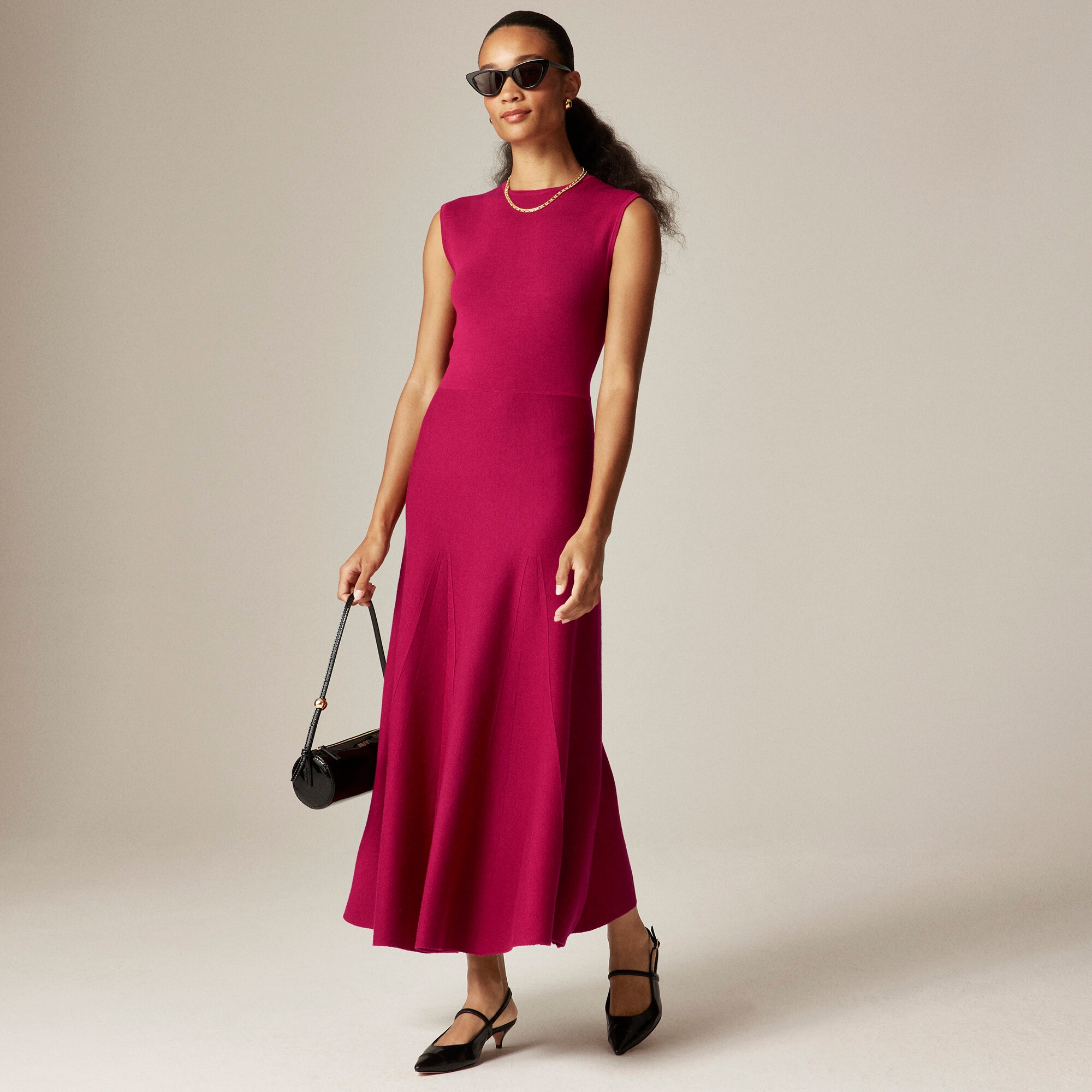  Merino wool midi dress