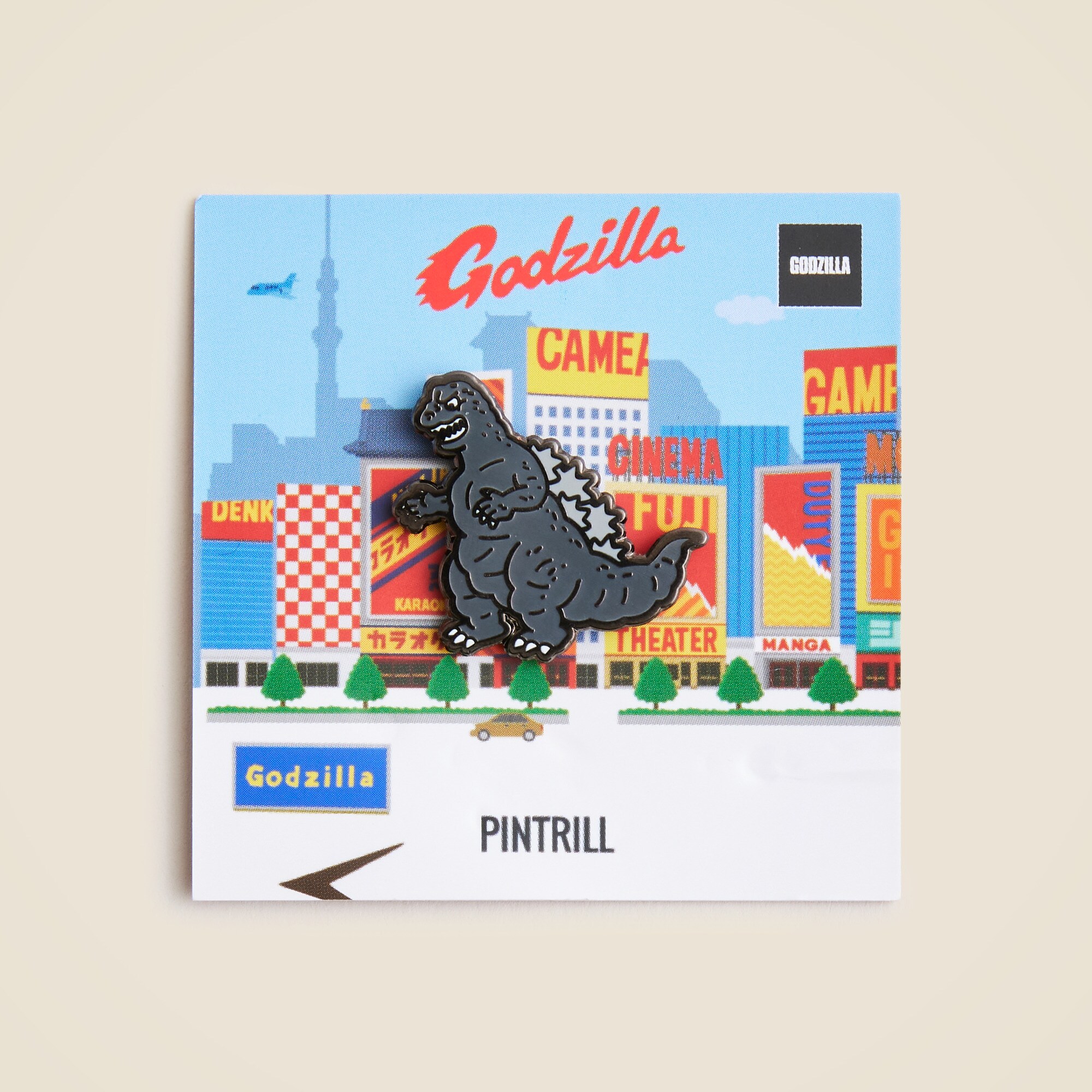 Kids' Pintrill® Godzilla Pin For Boys | J.Crew