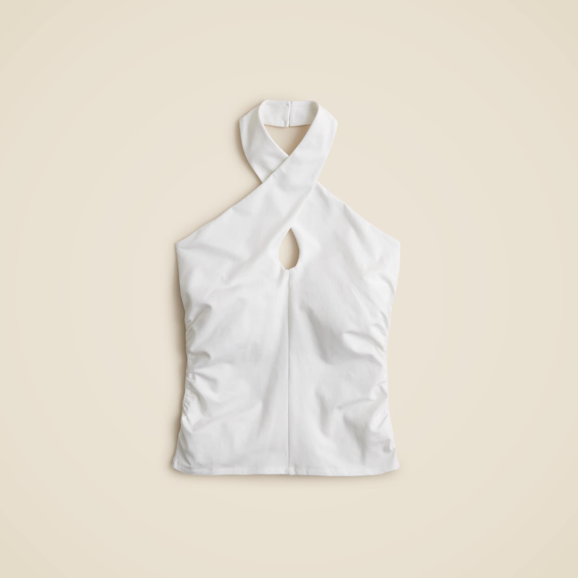 Stretch cotton halter top - image 2