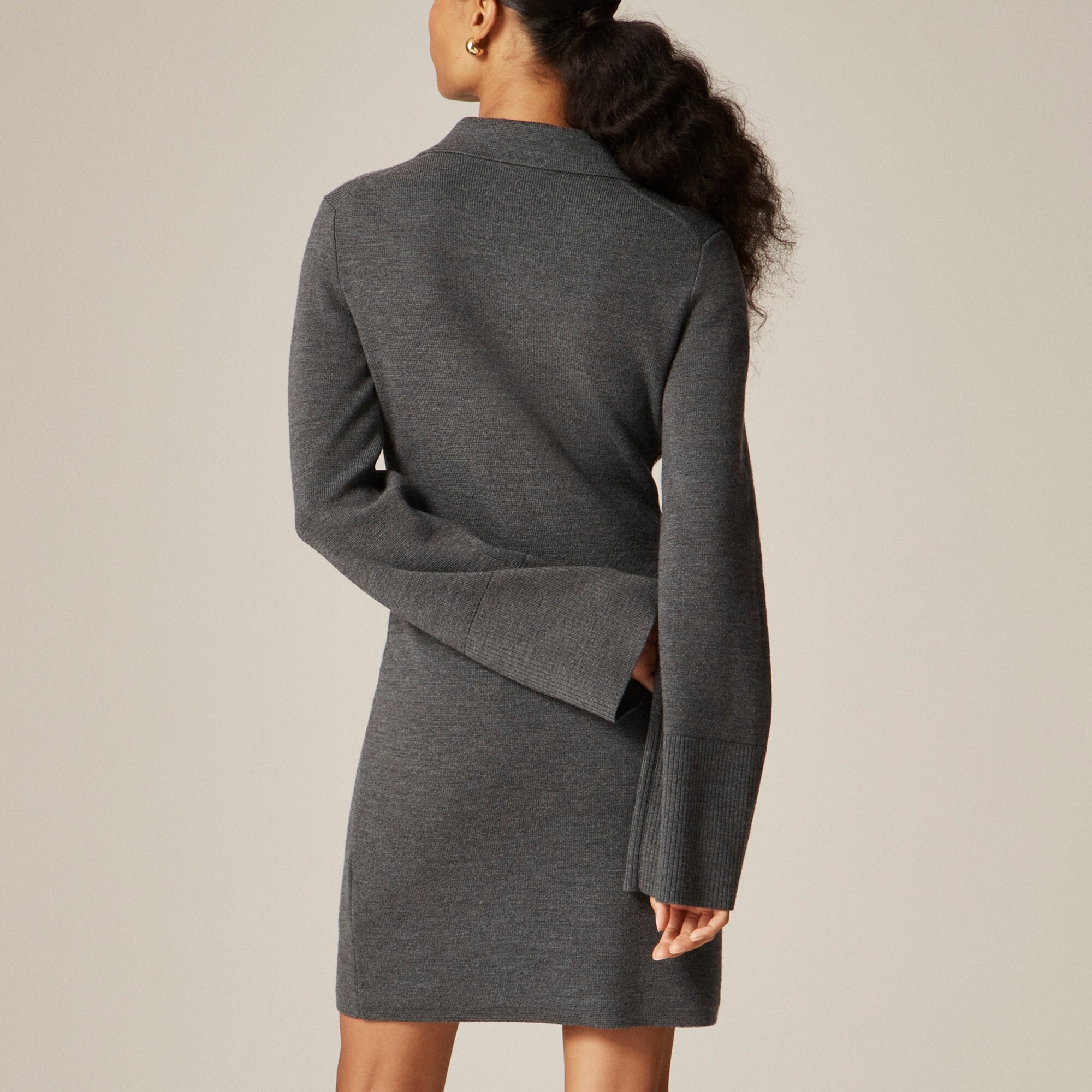 j crew grey sweater dress J.Crew Lowell Knitted Turtleneck Dress, $120 | NET-A-PORTER.COM
