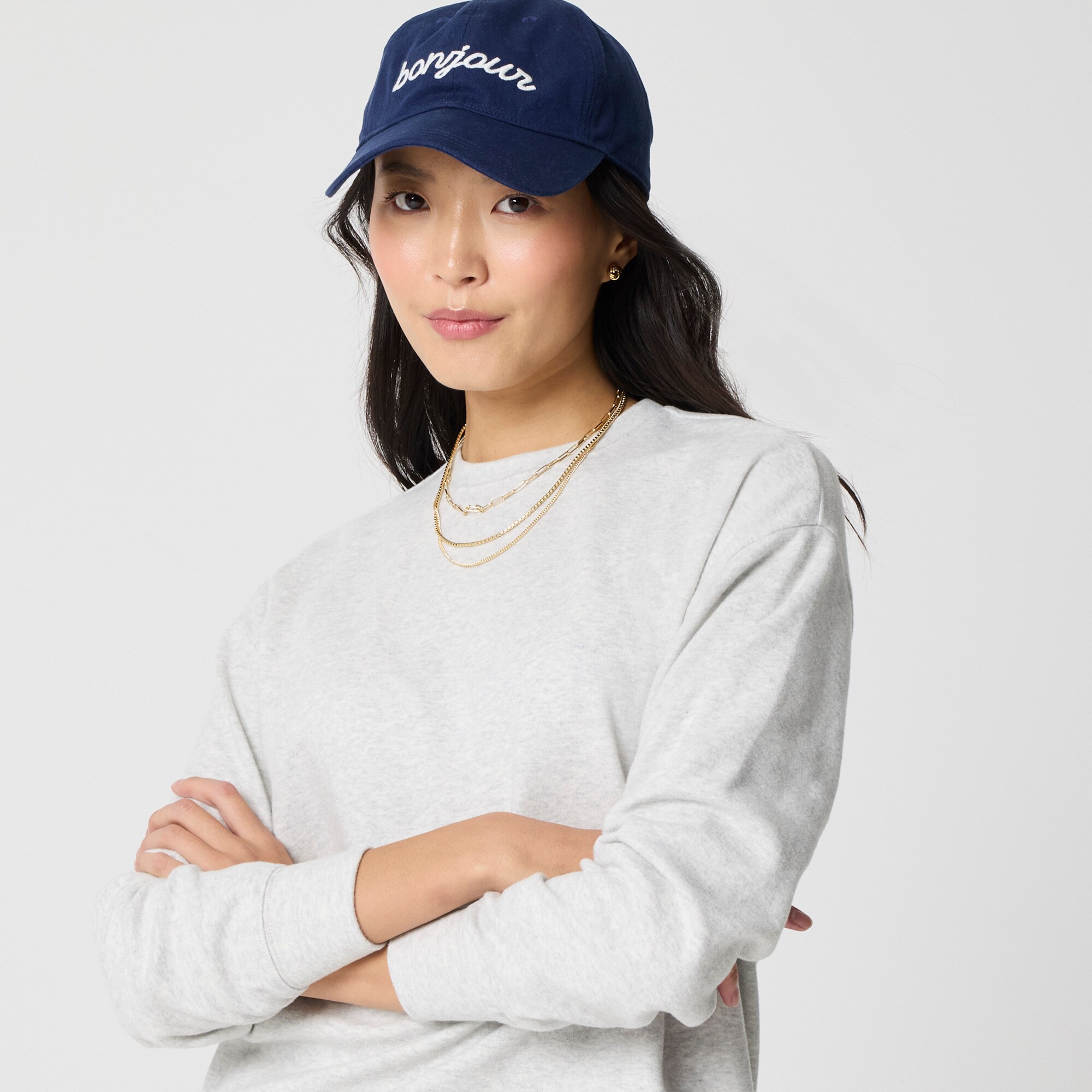 Crewneck sweatshirt in cloudspun yarn