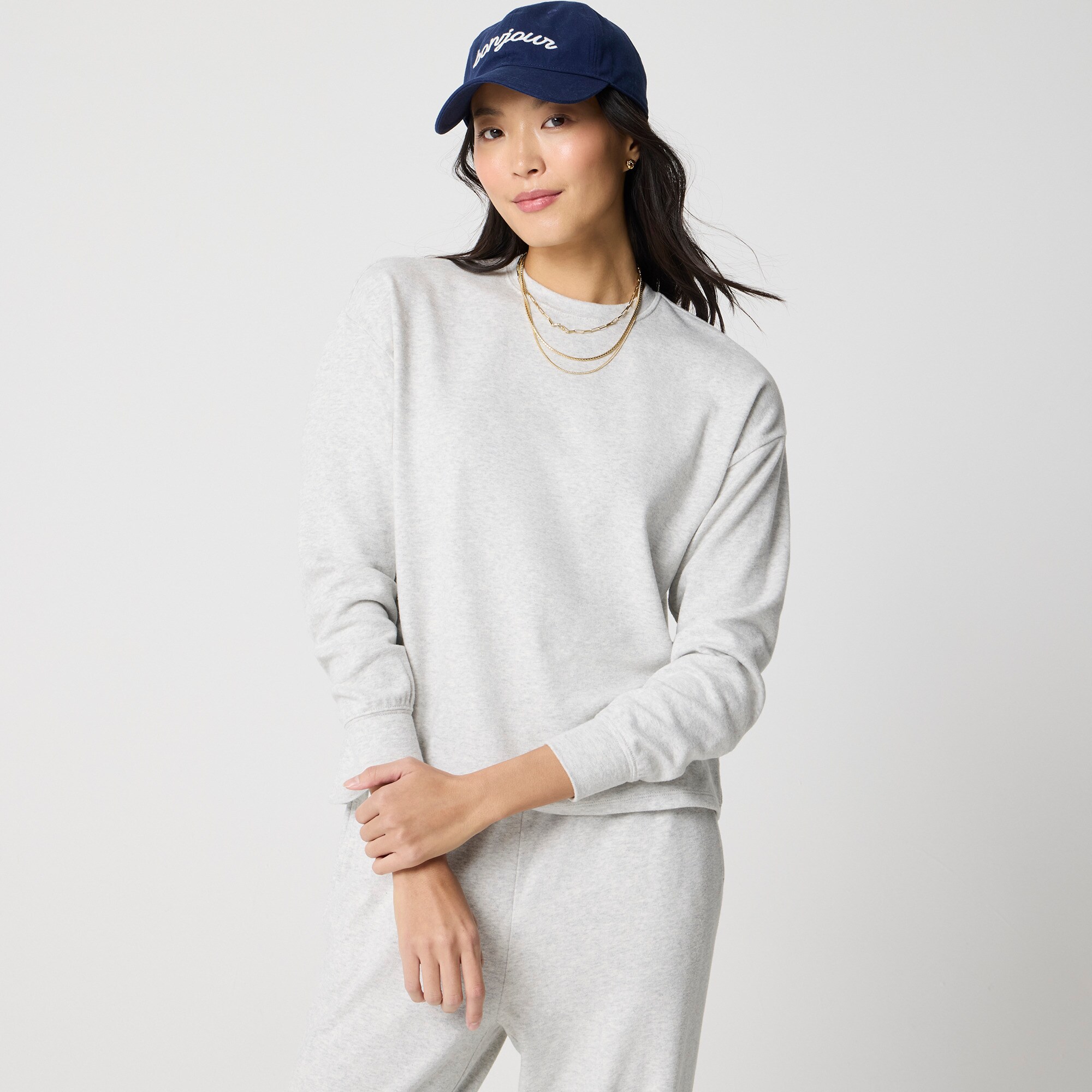 Crewneck sweatshirt in cloudspun yarn
