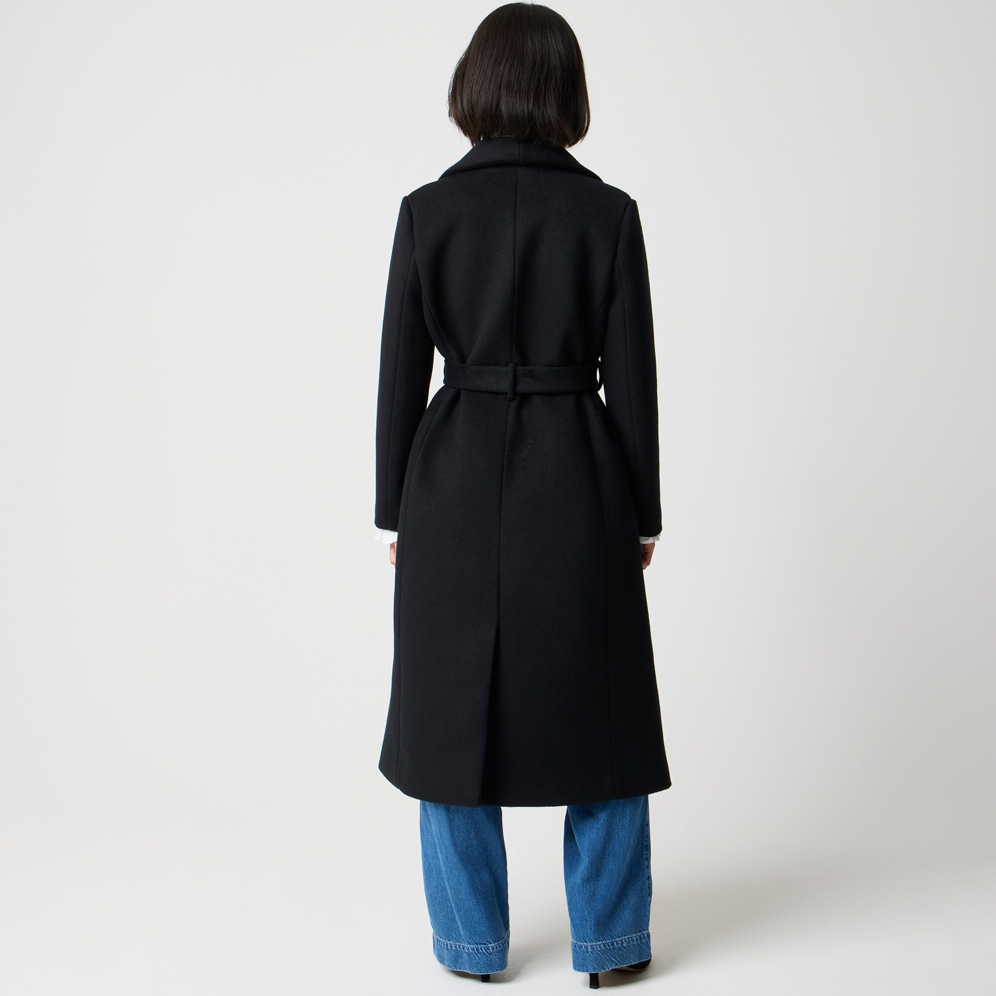Belted wrap coat