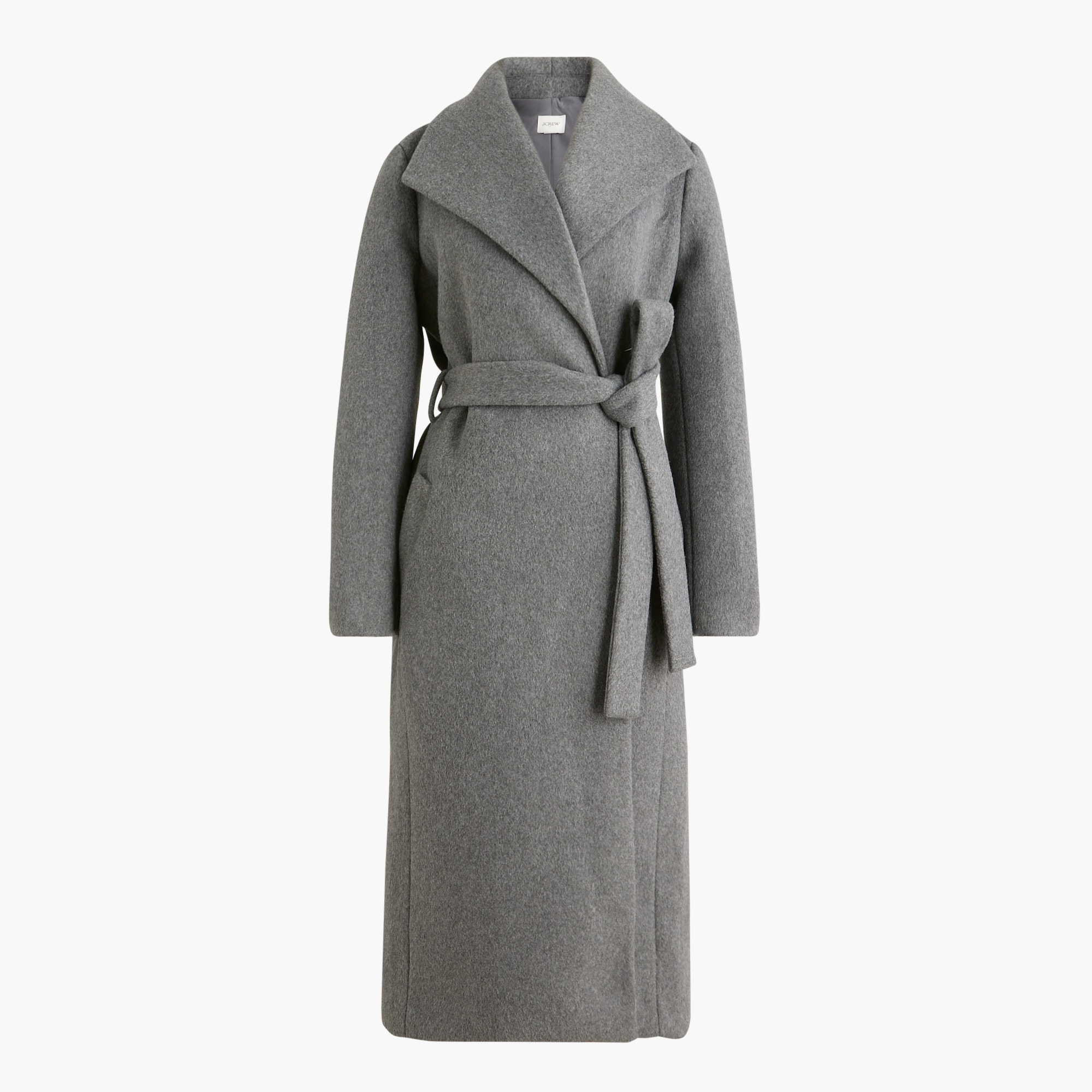  Belted wrap coat