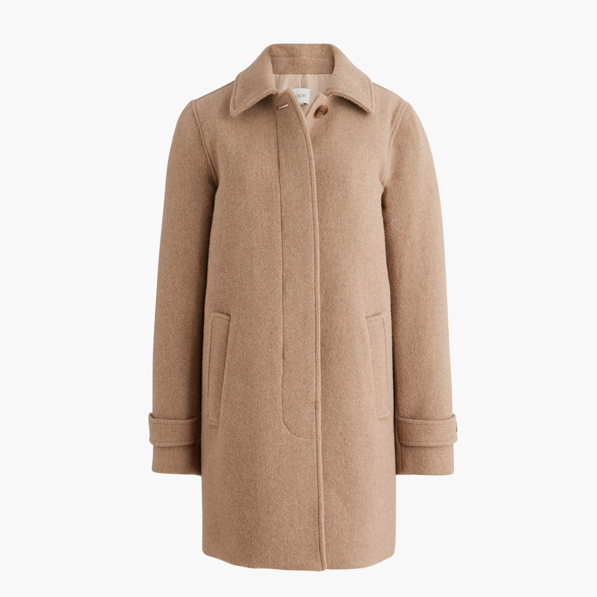 Wool-blend car coat