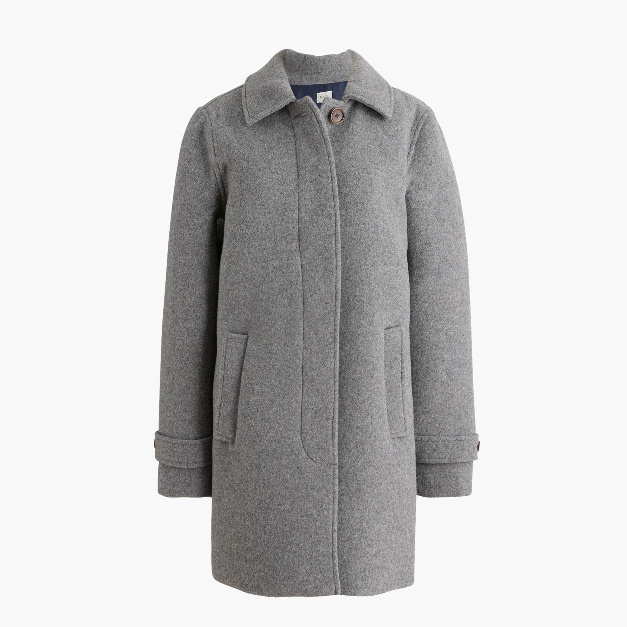 Wool-blend car coat