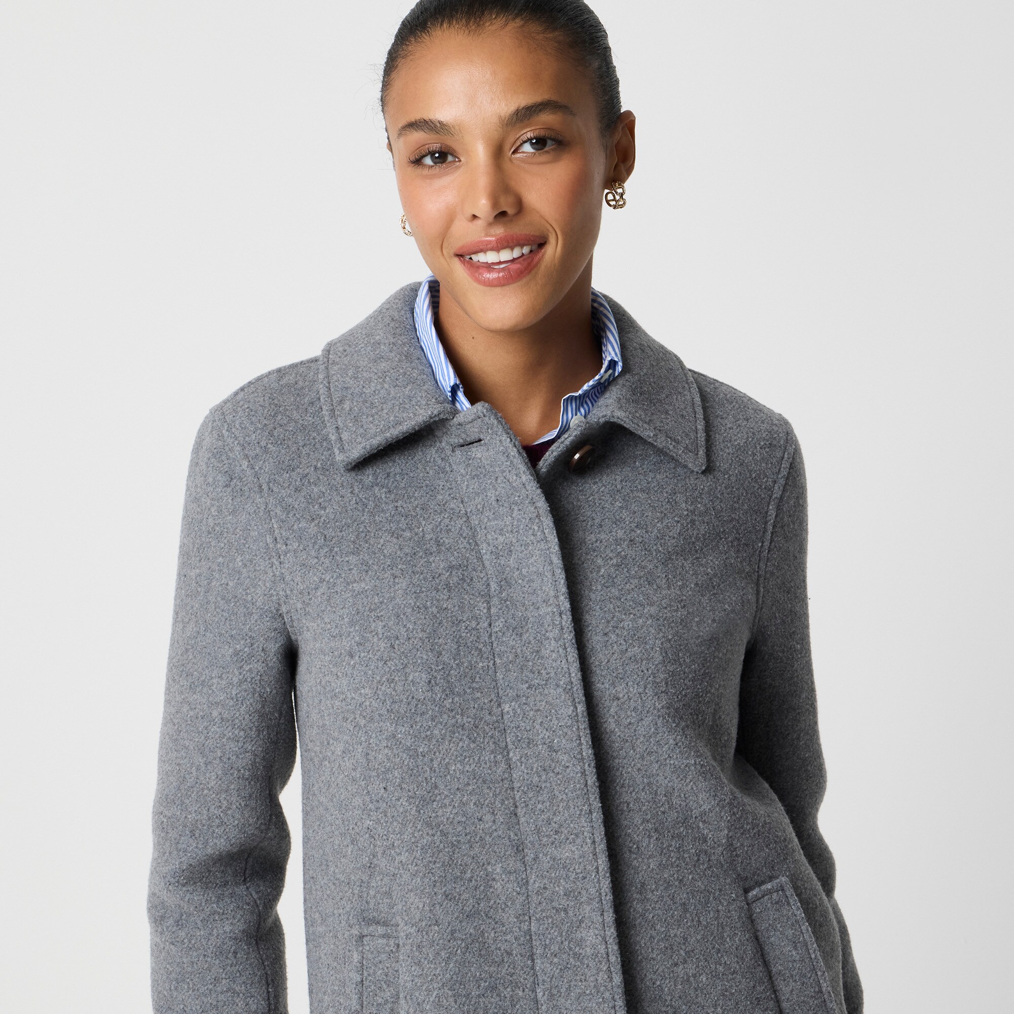 Gray Wool Coats For Women | J.Crew Factory