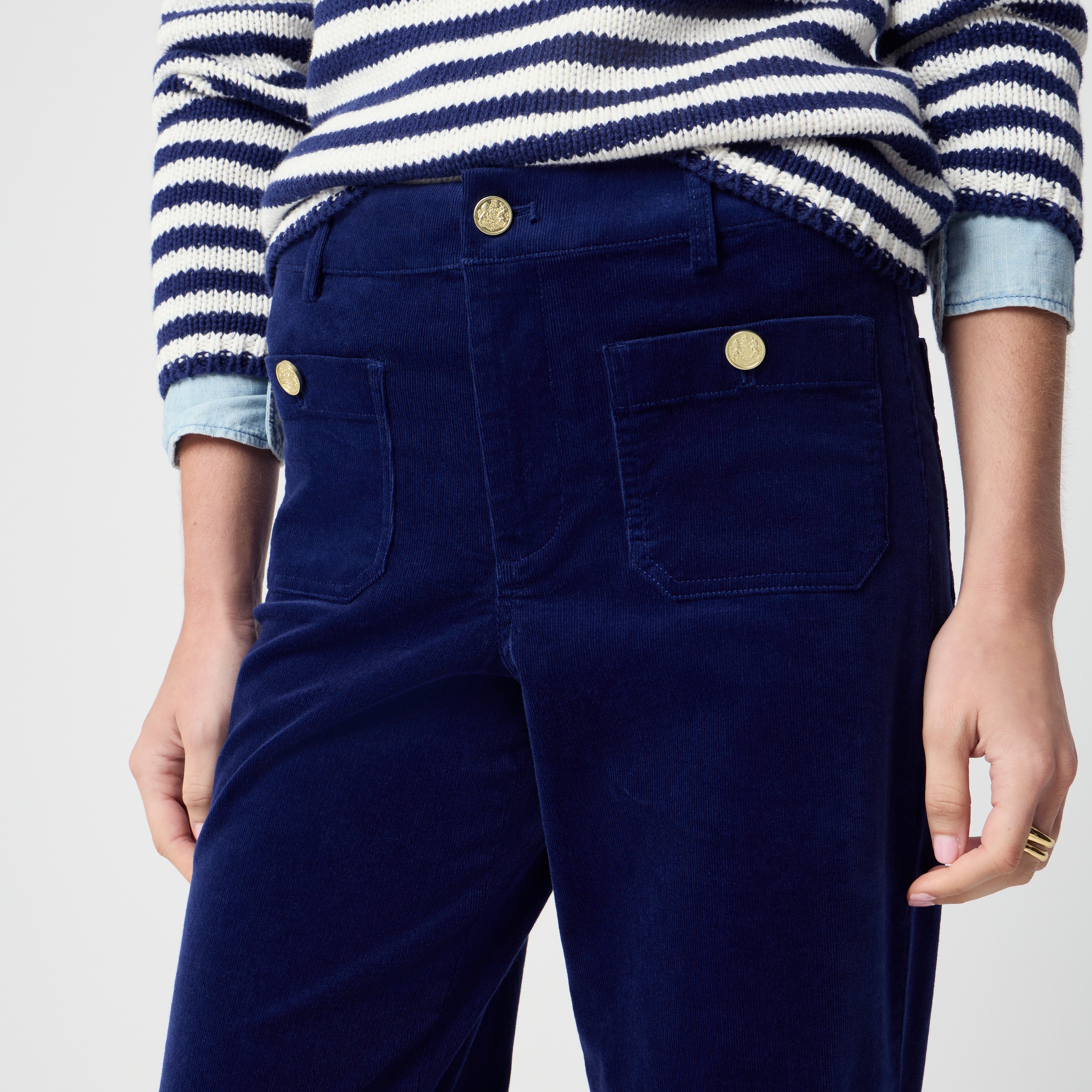 Corduroy Lizzie wide-leg pant