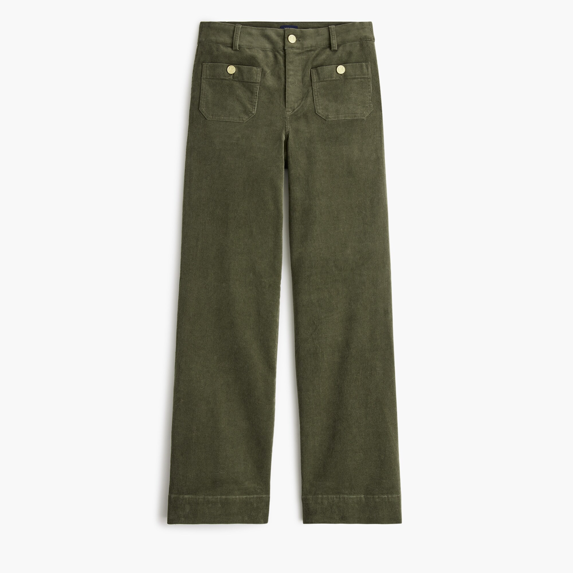 Corduroy Lizzie patch-pocket pant