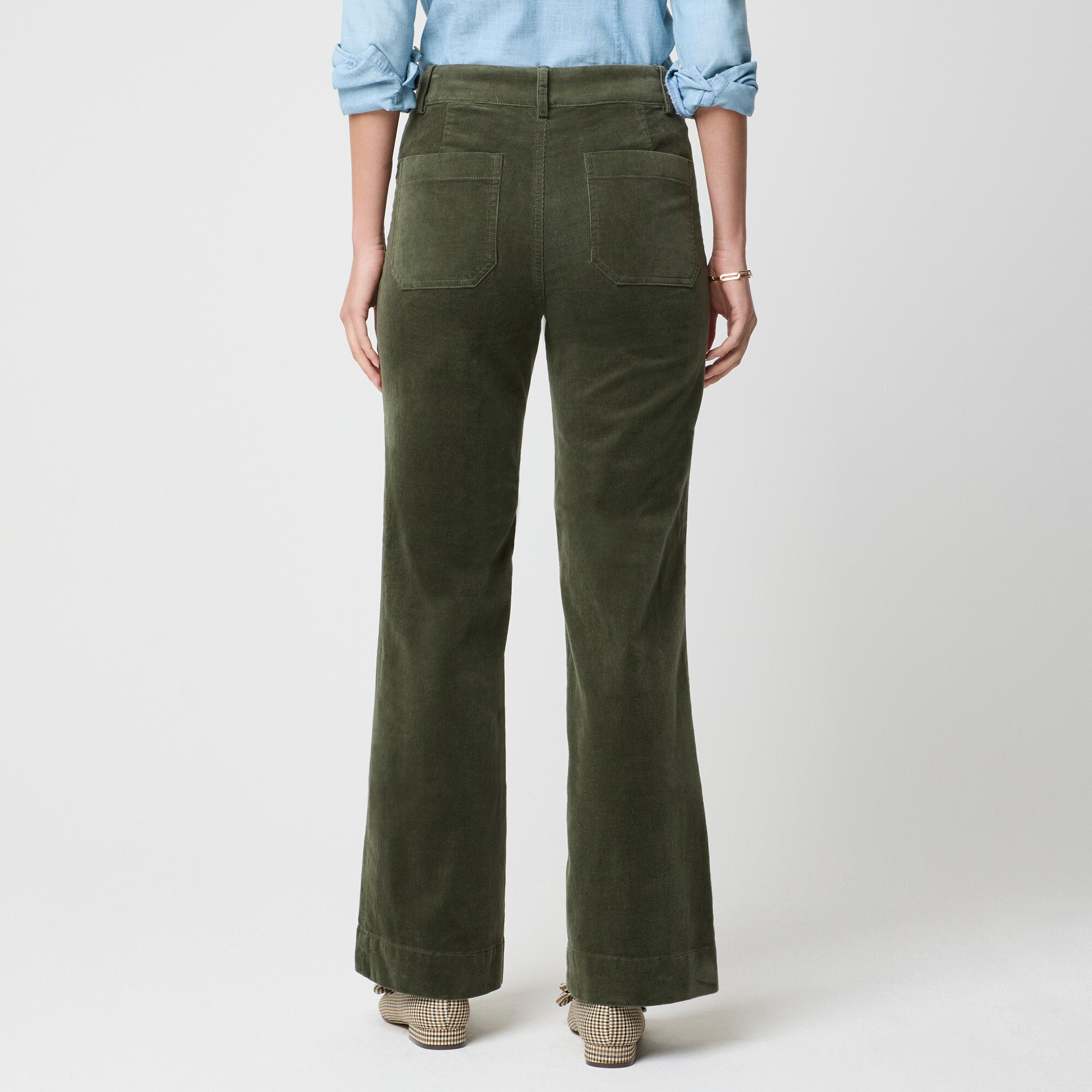 Corduroy Lizzie patch-pocket pant