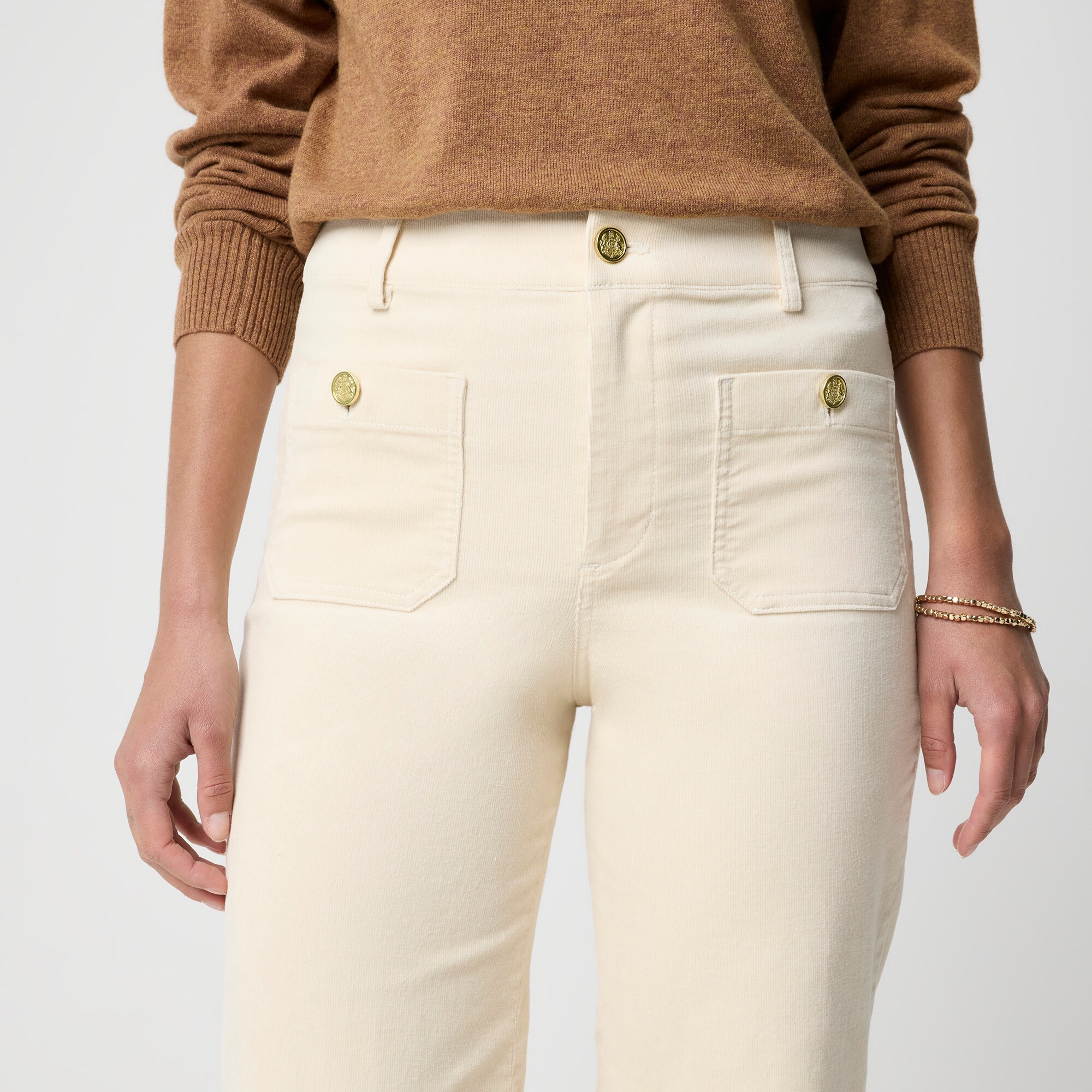 Corduroy Lizzie patch-pocket pant