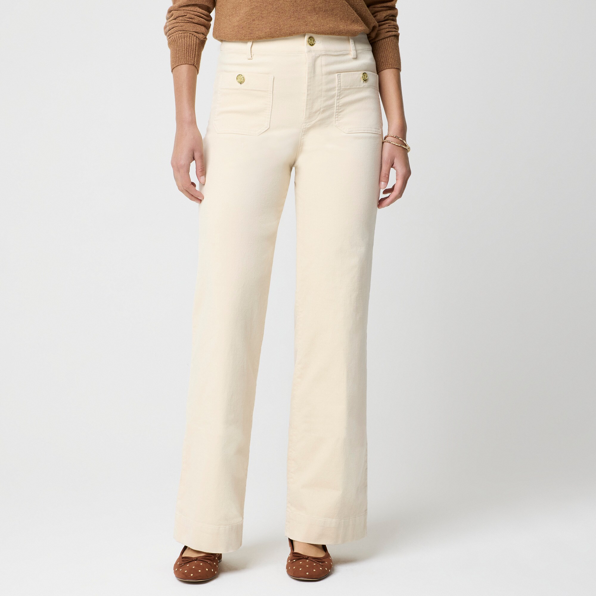 Corduroy Lizzie patch-pocket pant