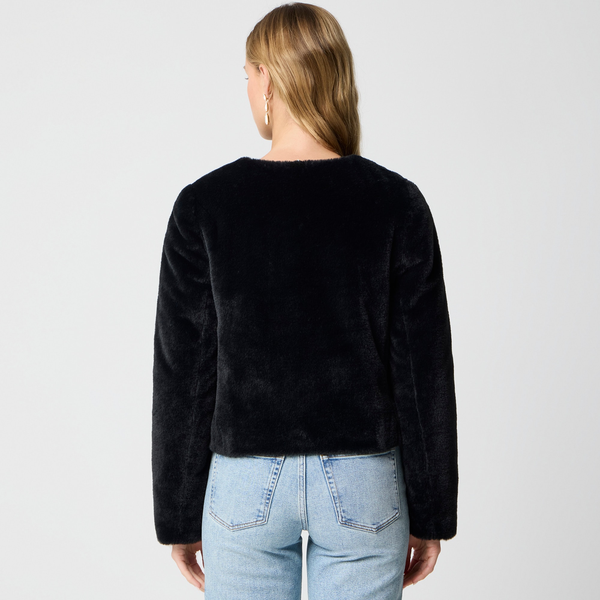 Faux-fur Cropped Jacket For Women | Factory