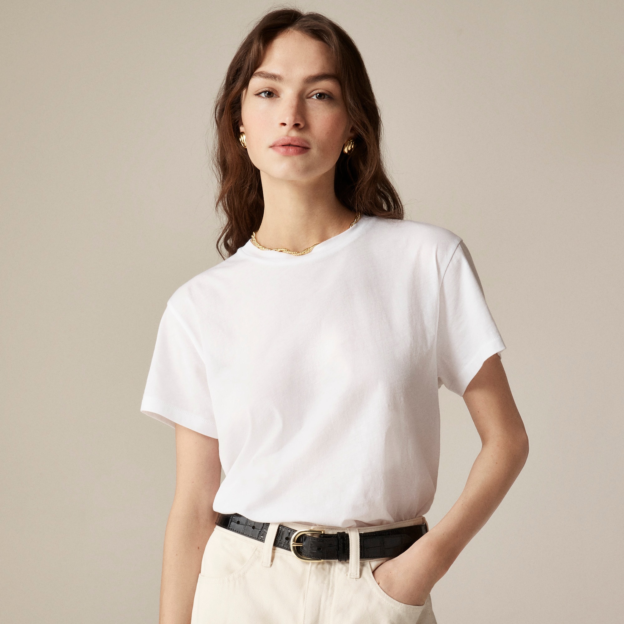 womens Feather jersey slim-classic T-shirt