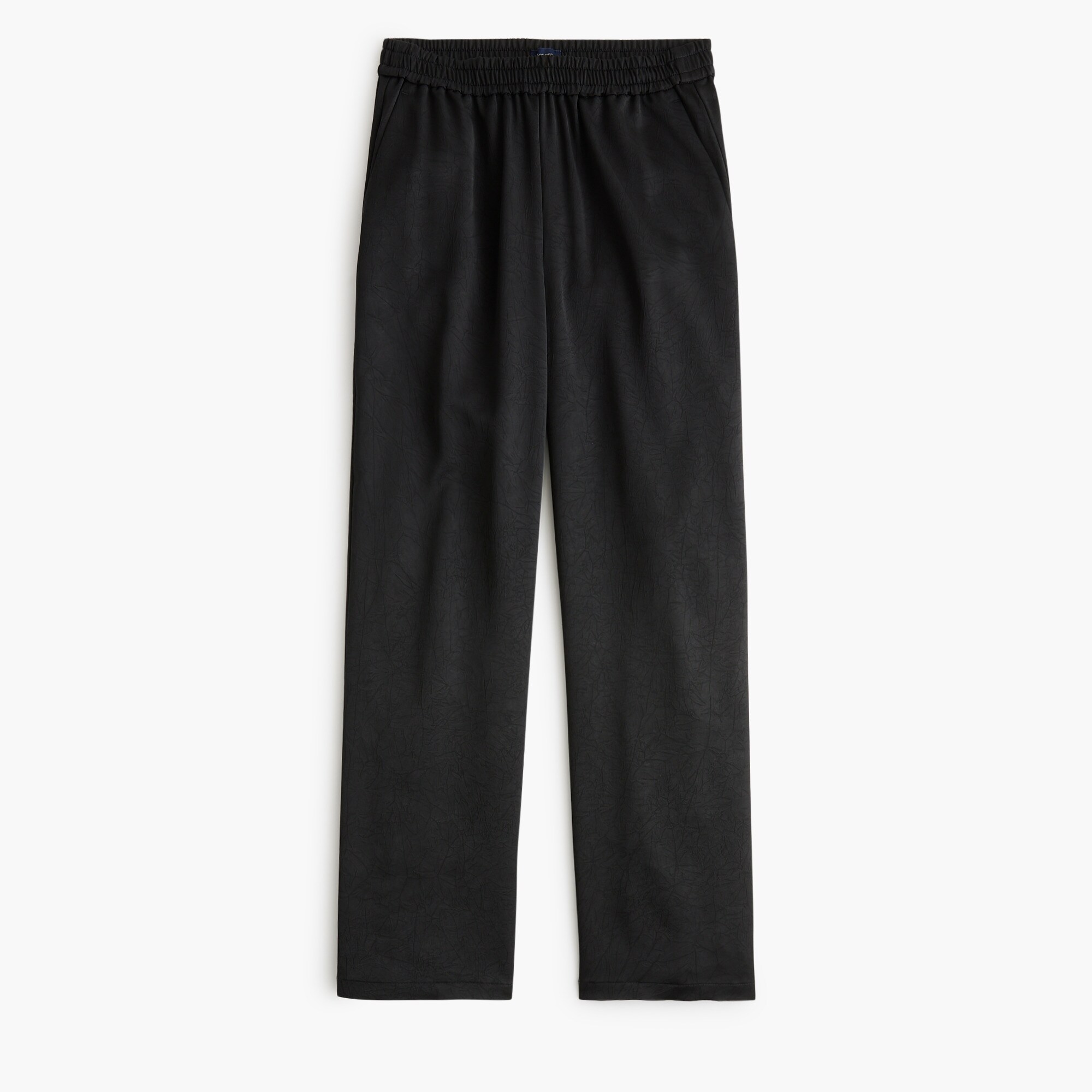 shiny crinkled pull-on pant for women