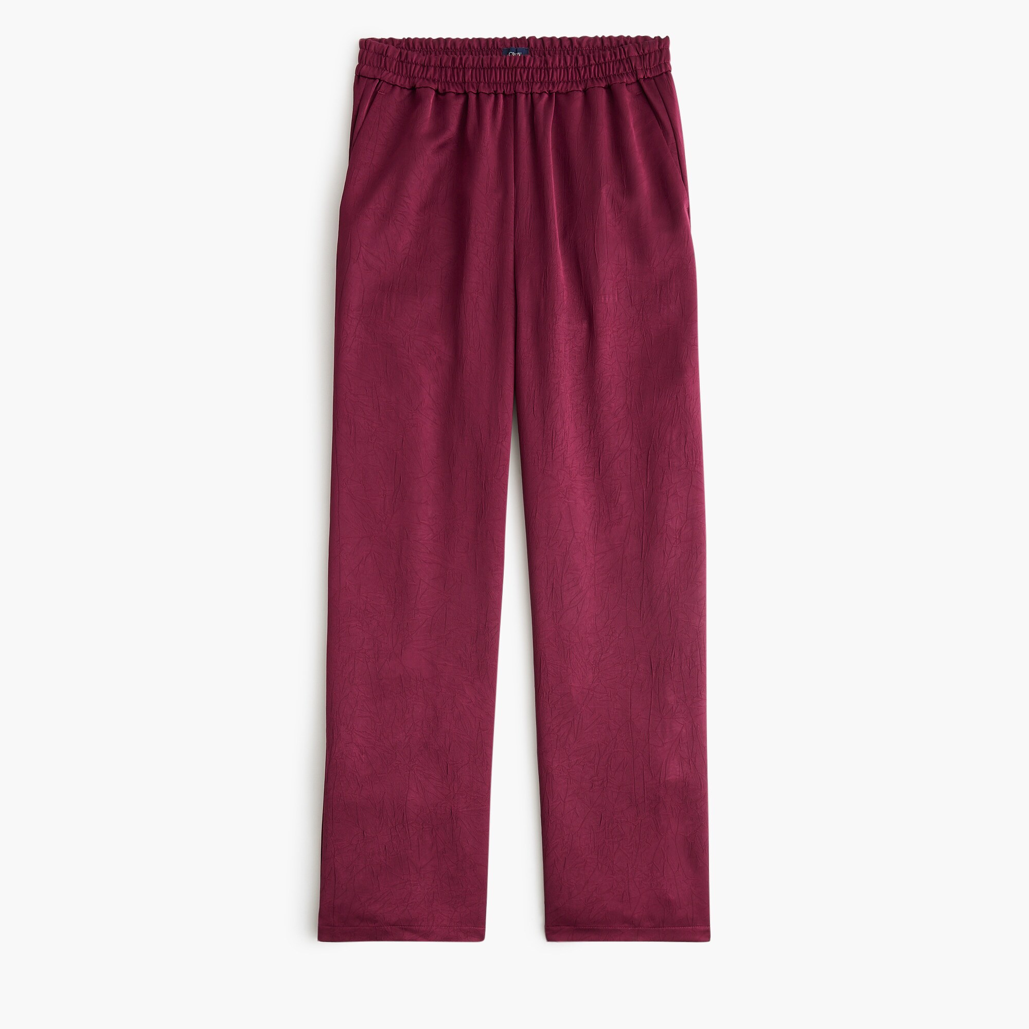 Shiny crinkled pull-on pant