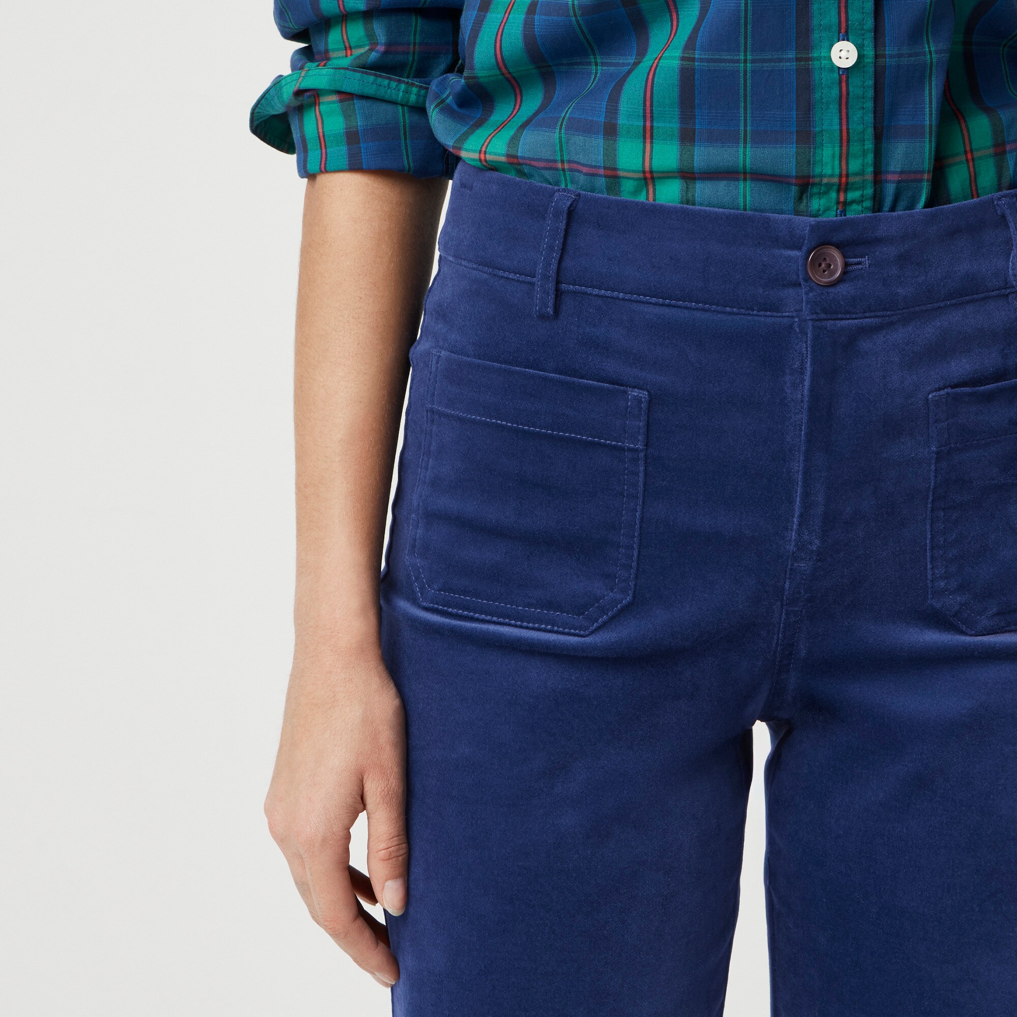 Velvet Lizzie patch-pocket pant