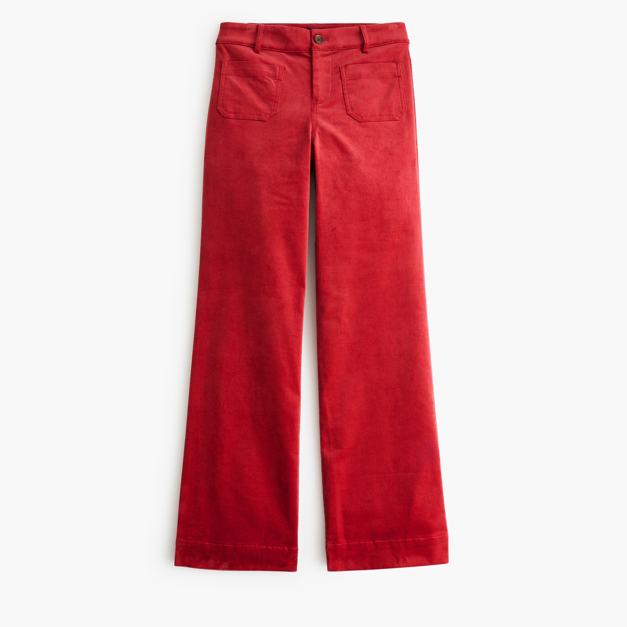 Tall velvet Lizzie patch-pocket pant