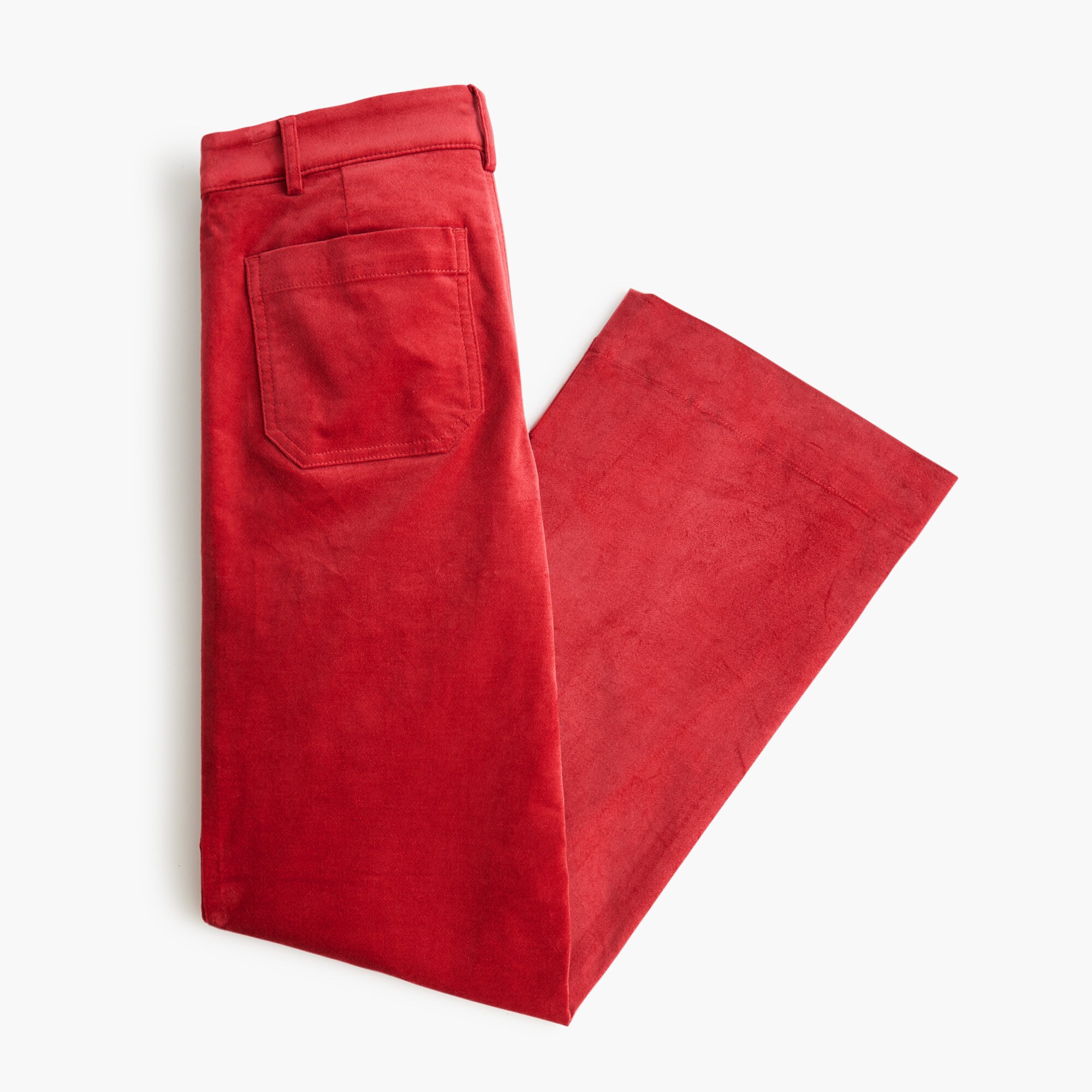 Tall velvet Lizzie patch-pocket pant