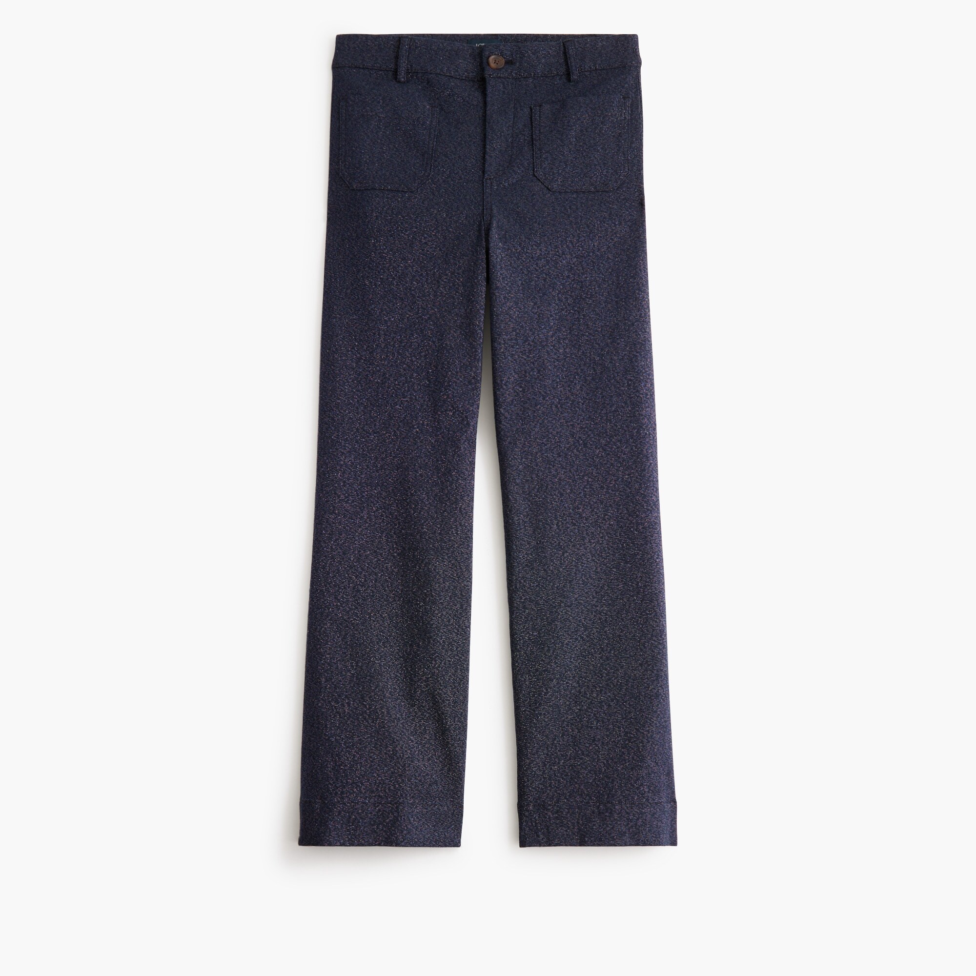 Petite sparkle-twill Lizzie patch-pocket pant