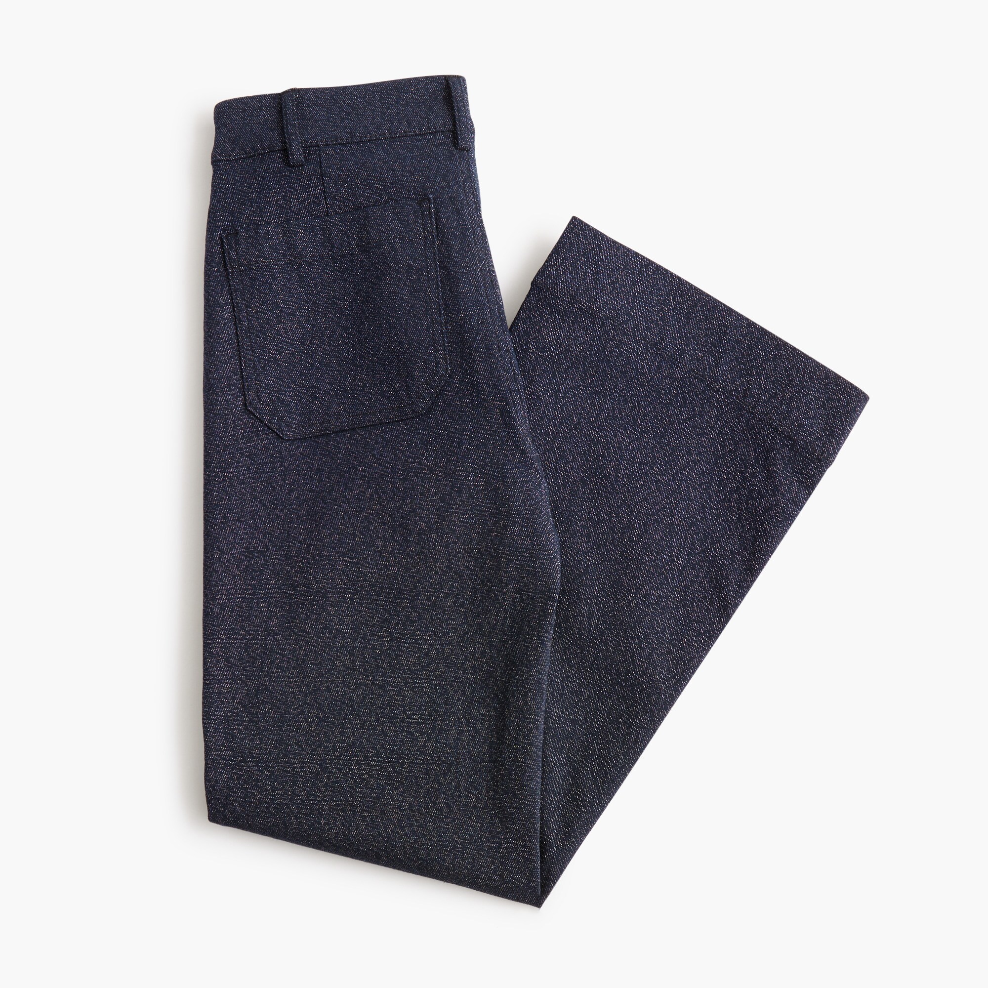 Petite sparkle-twill Lizzie patch-pocket pant