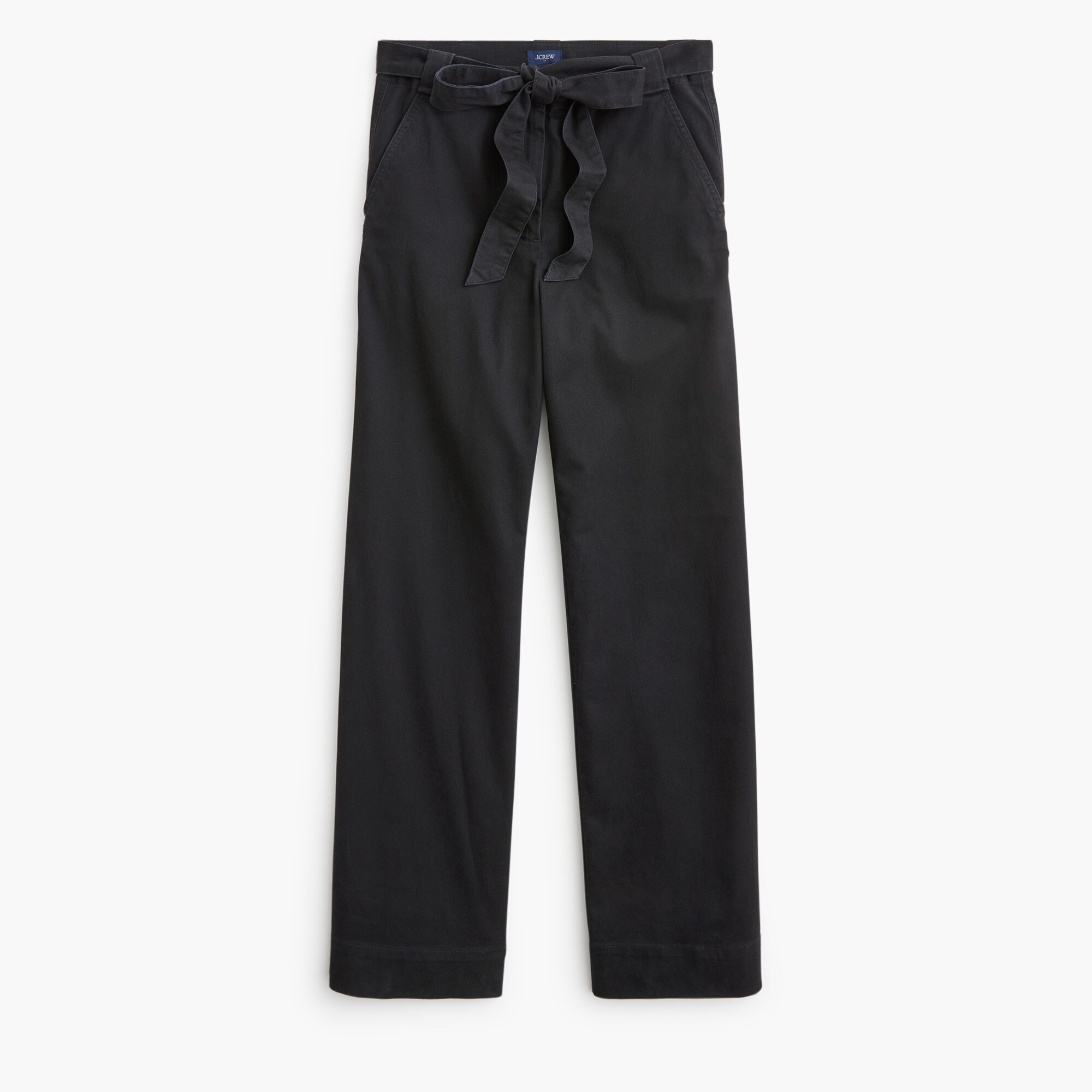 Twill Wide-leg Tie-waist Chino Pant For Women | Factory