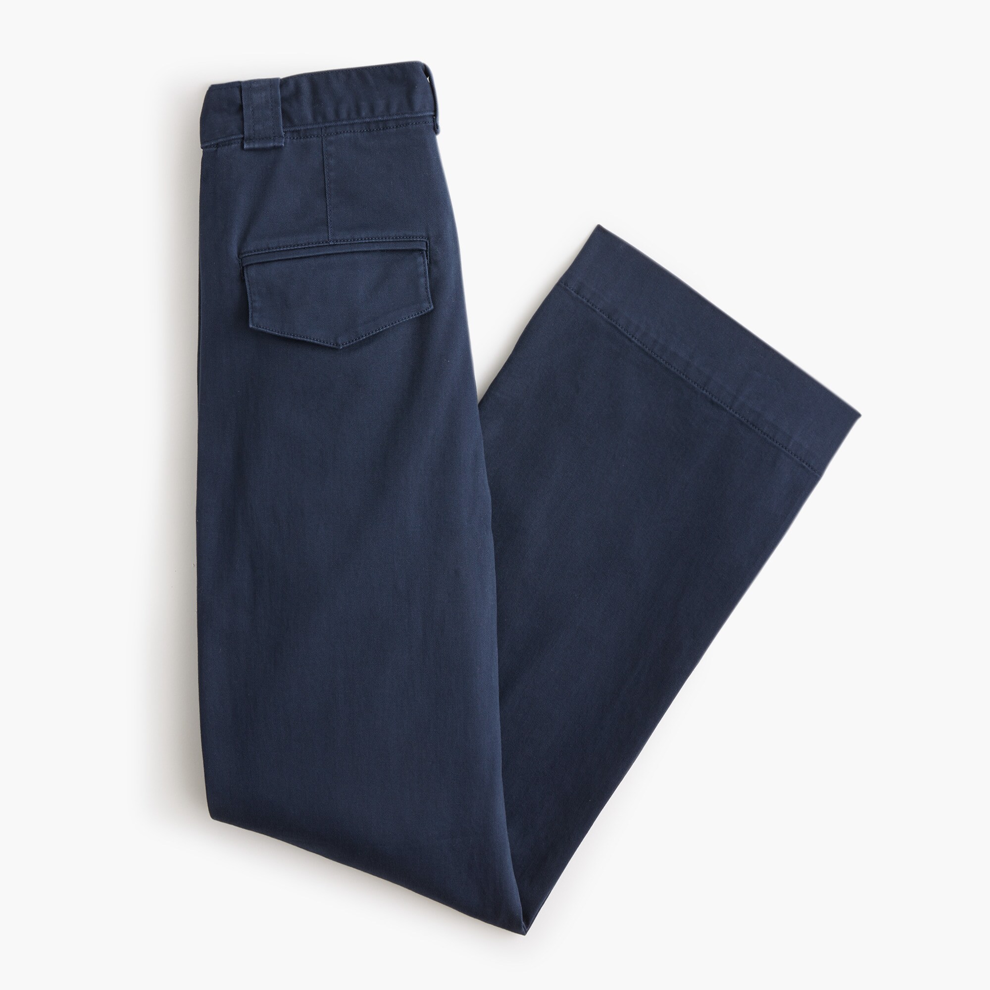 Twill Wide-leg Tie-waist Chino Pant For Women | Factory