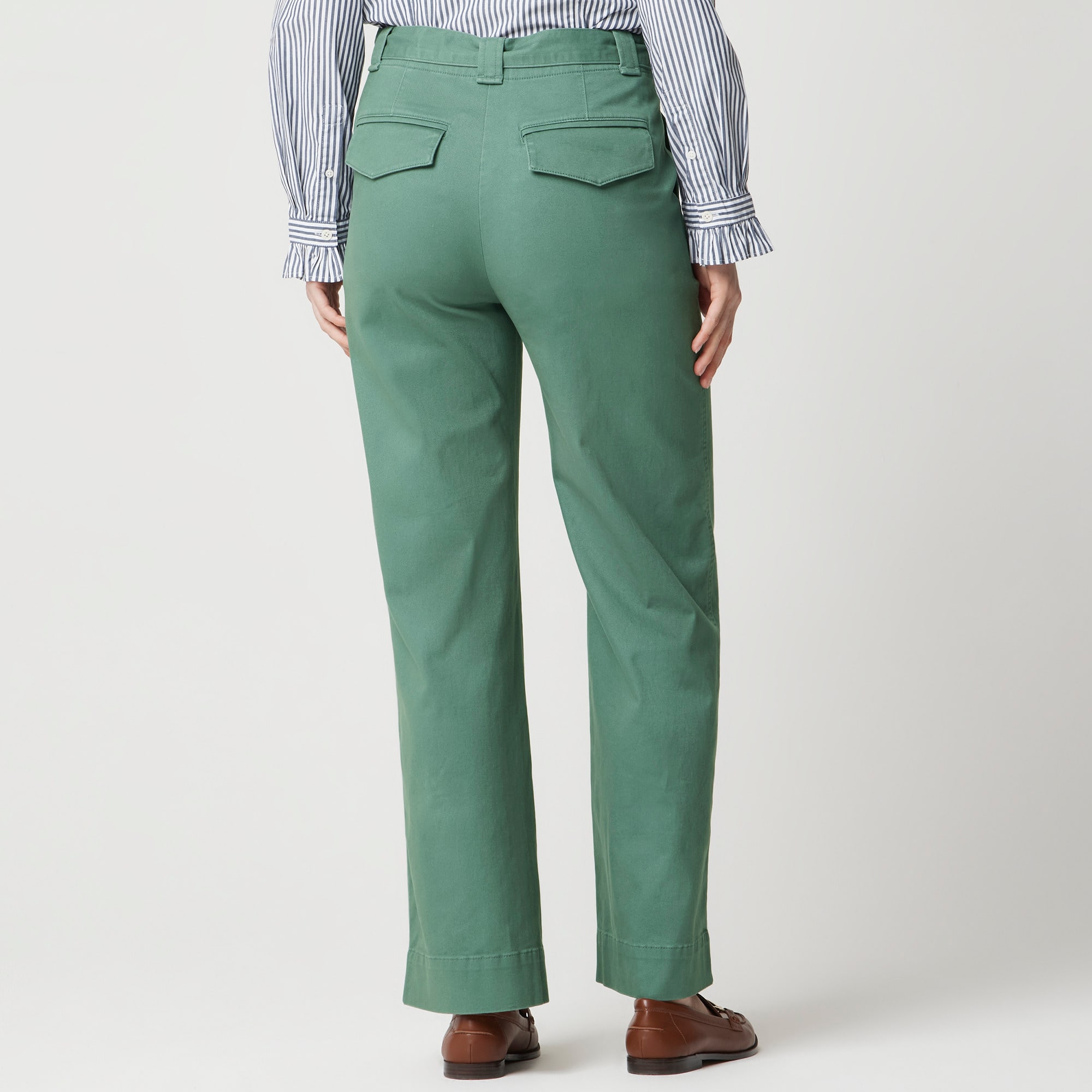 Twill Wide-leg Tie-waist Chino Pant For Women | Factory