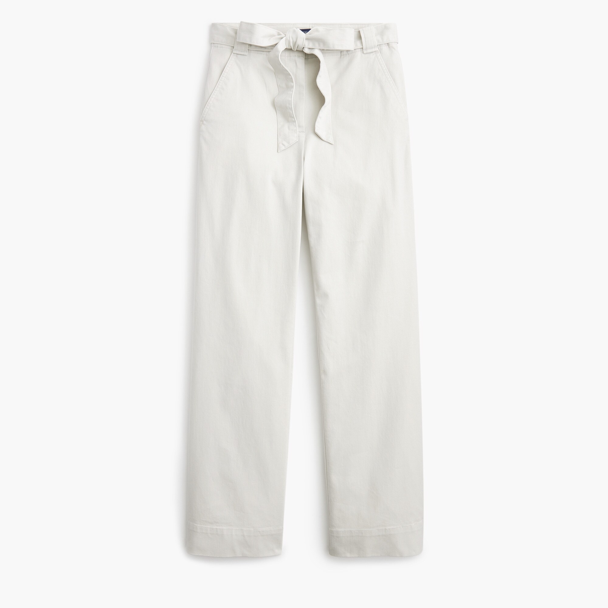 Twill Wide-leg Tie-waist Chino Pant For Women | Factory