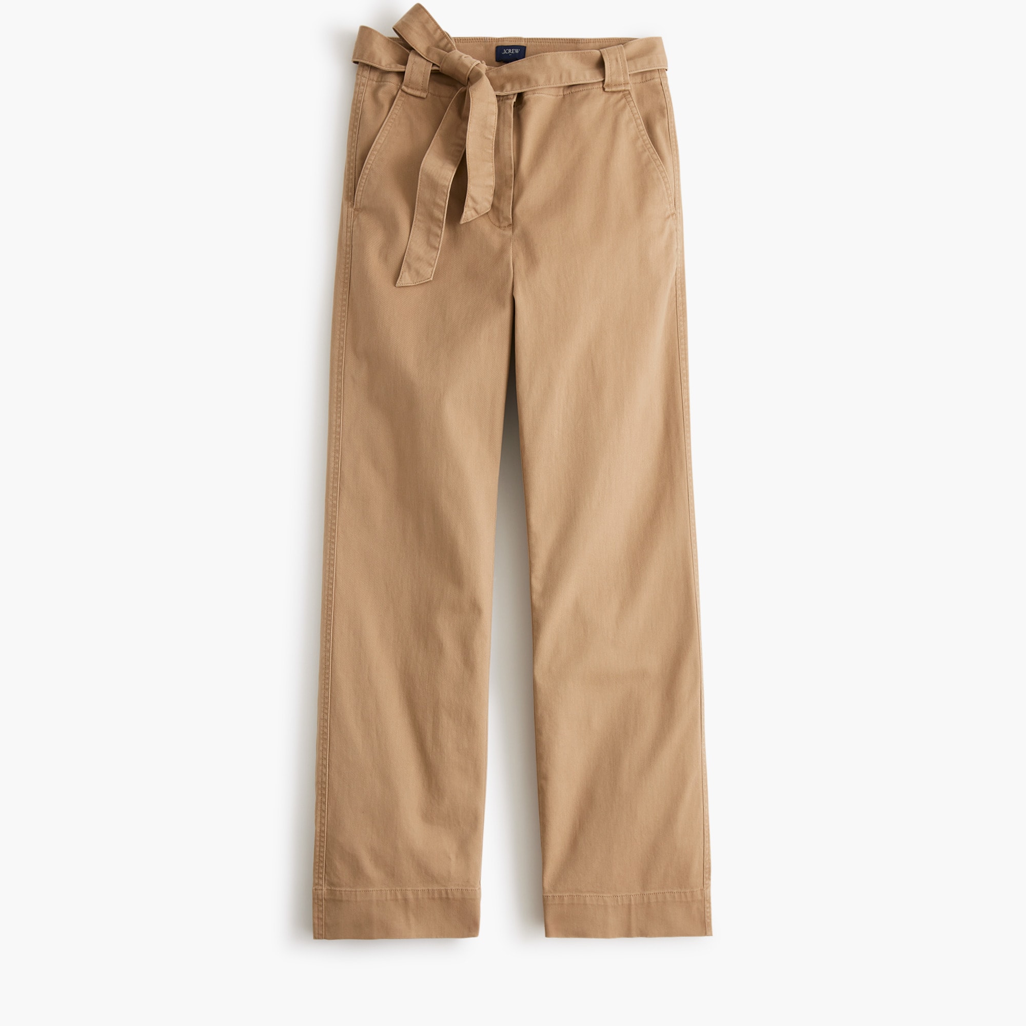 Twill Wide-leg Tie-waist Chino Pant For Women | Factory