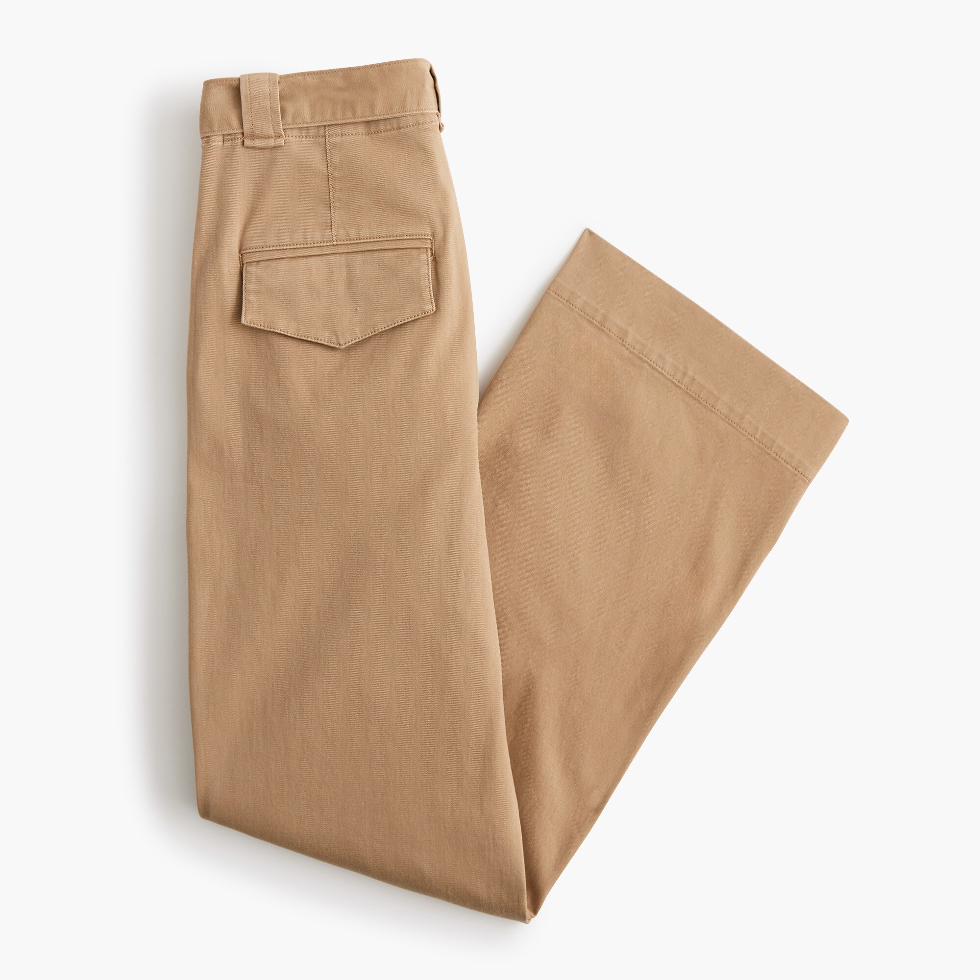 Twill Wide-leg Tie-waist Chino Pant For Women | Factory