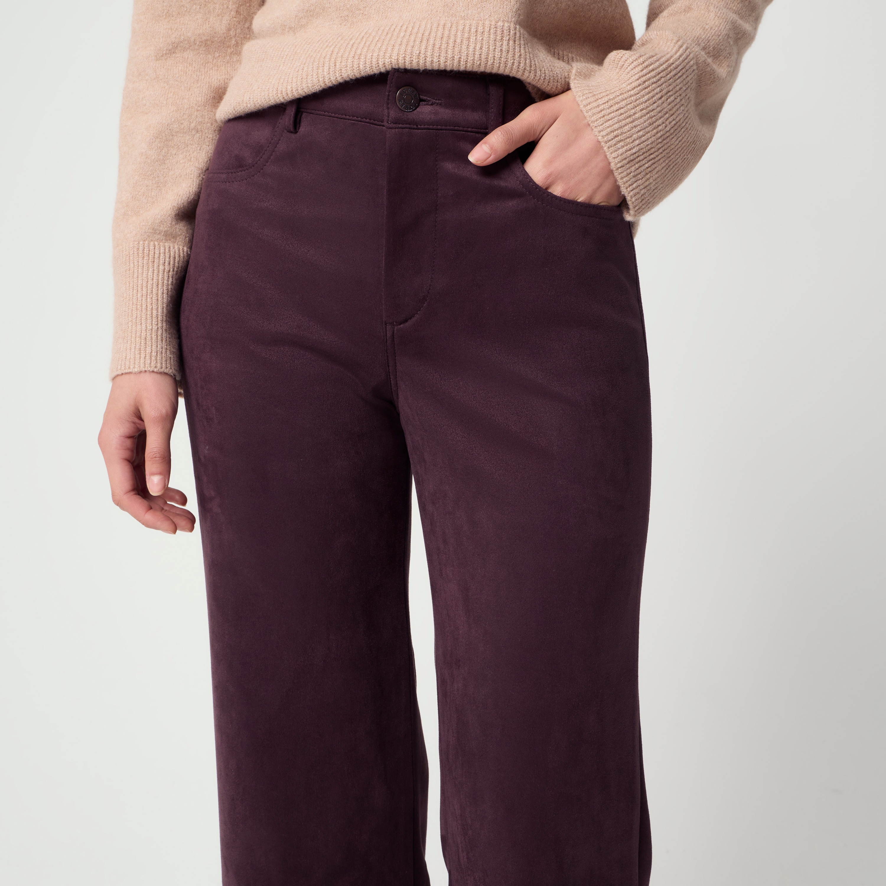 Sueded full-length Ella pant