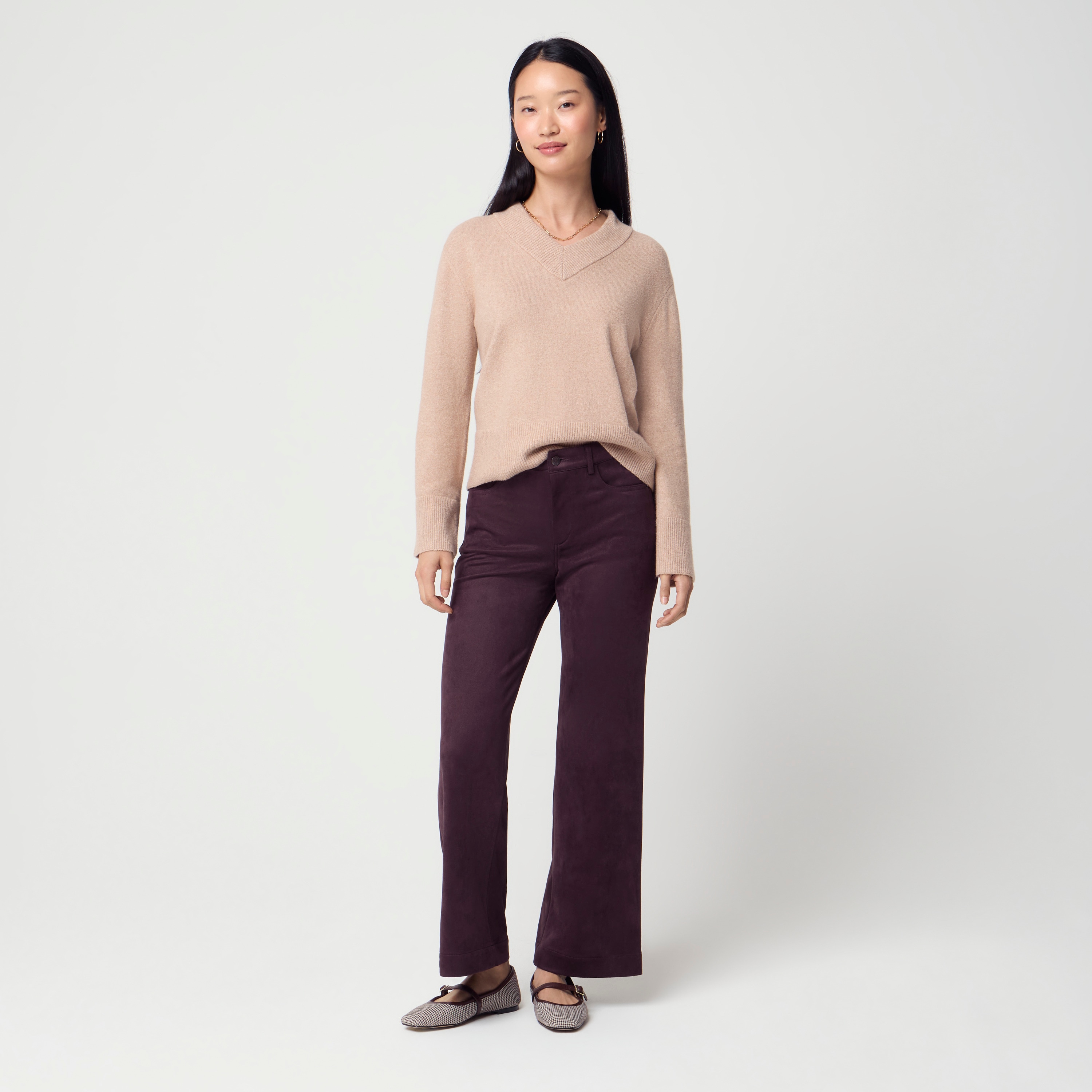 Sueded full-length Ella pant