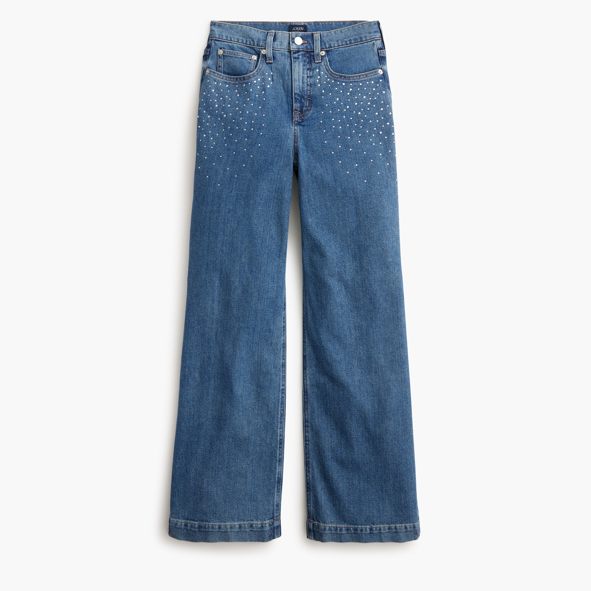 womens Embellished classic wide-leg jean in all-day stretch
