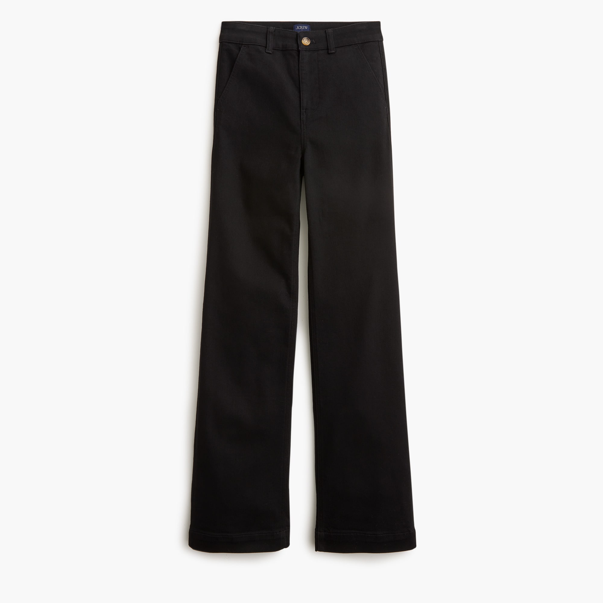 High-rise black trouser jean all-day stretch