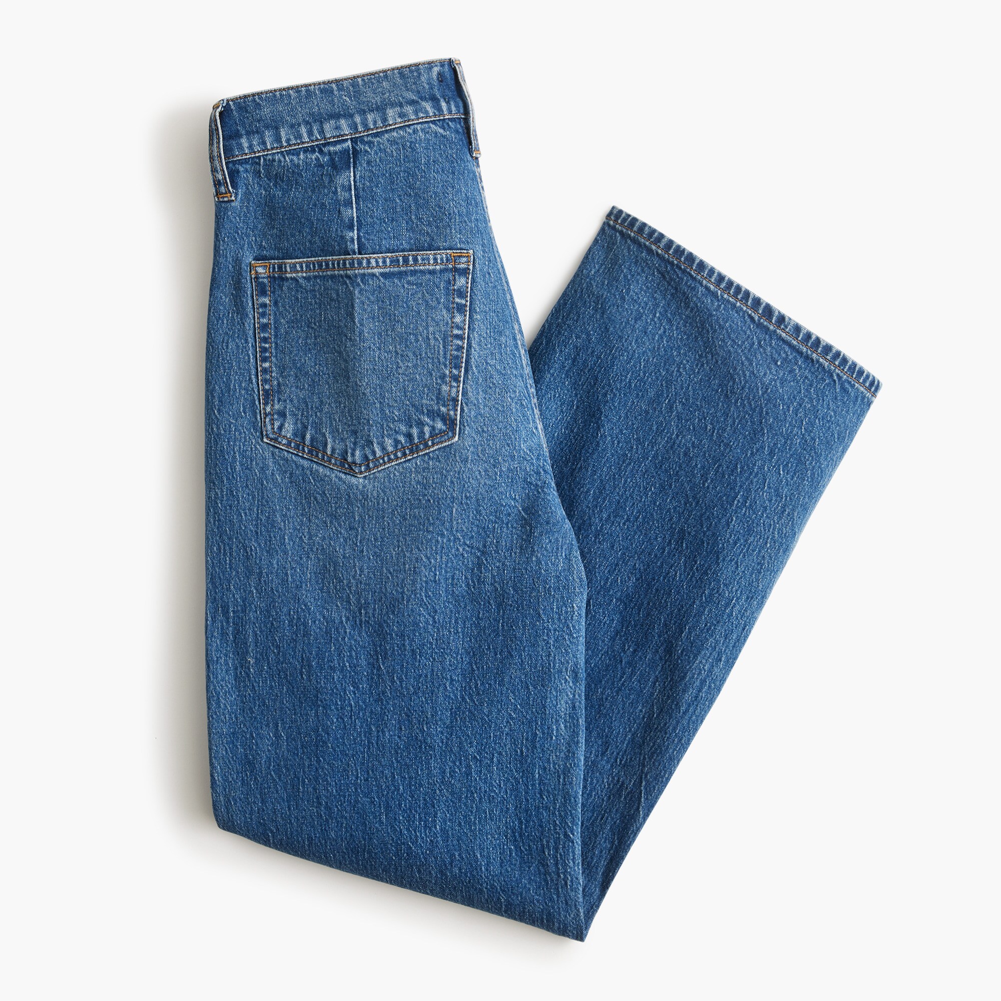 Wide-leg cropped patch-pocket jean in all-day stretch