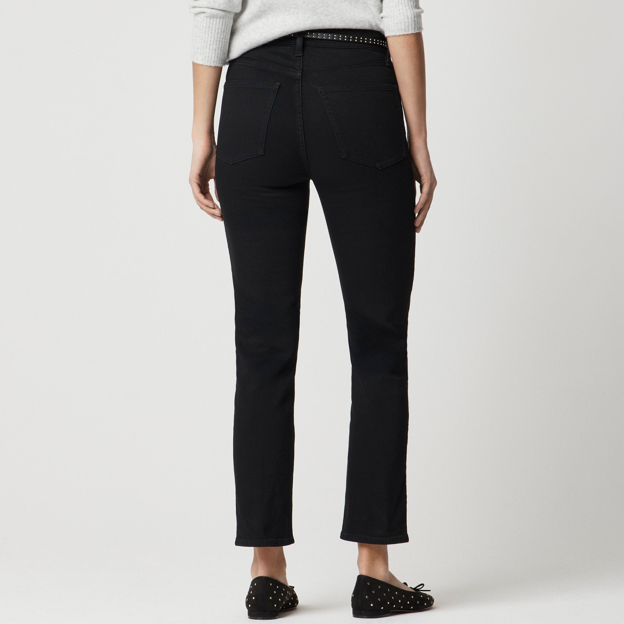 High-rise stovepipe jean signature stretch
