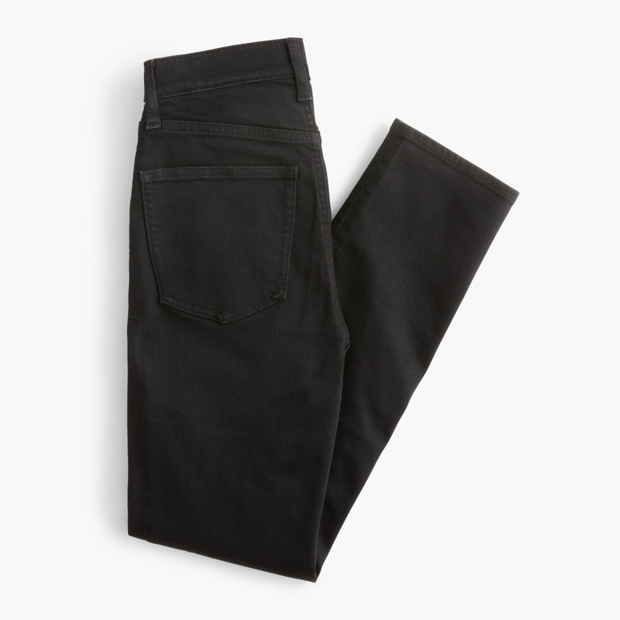 High-rise stovepipe black jean in signature stretch+