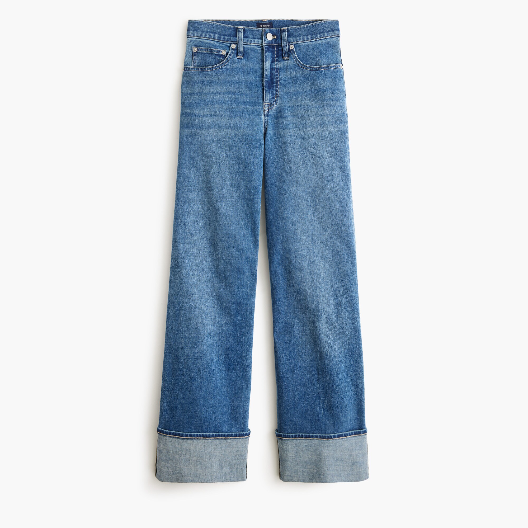 Classic Wide-leg Cuffed Jean In All-day Stretch For Women | Factory