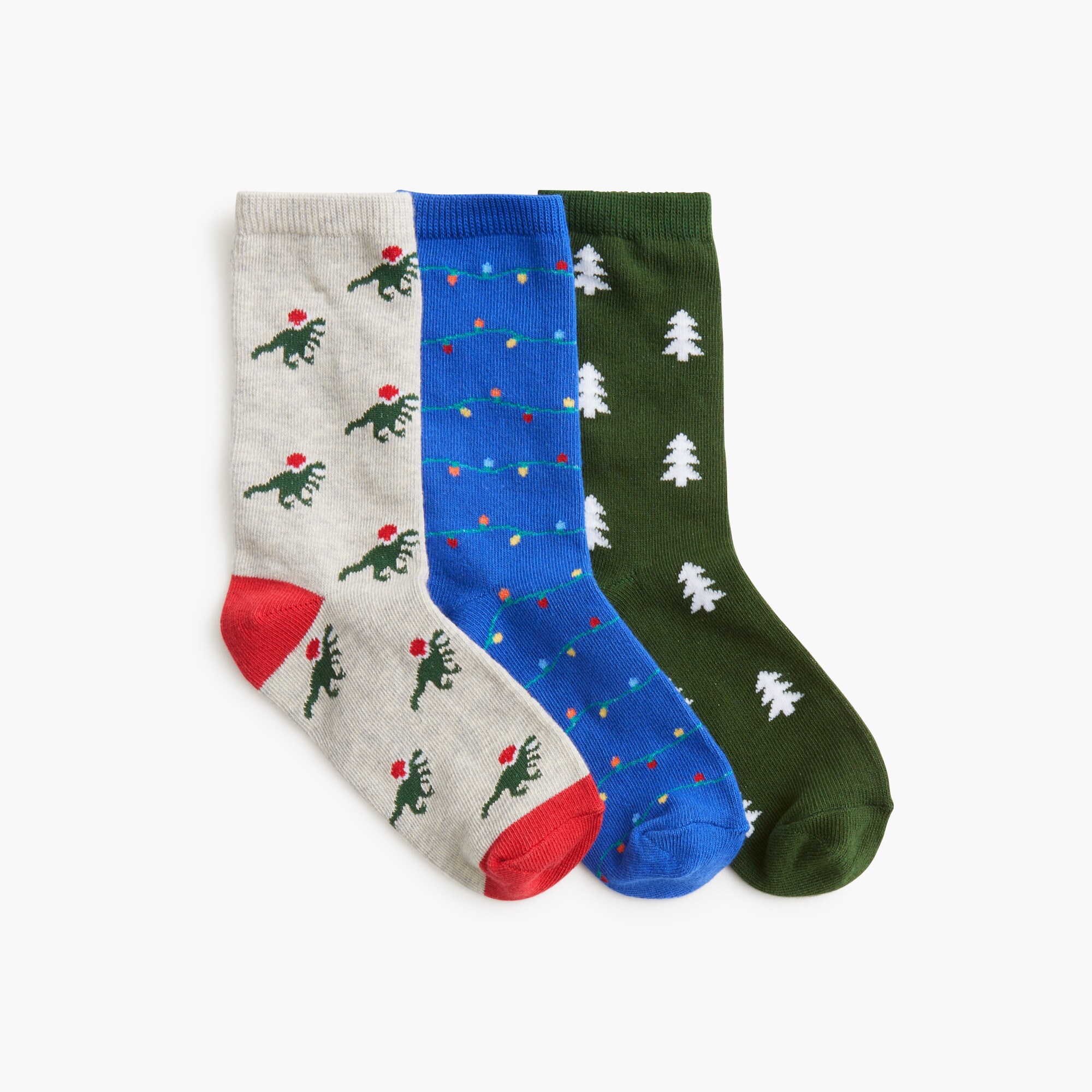  Boys' holiday dinosaurs socks pack-of-three