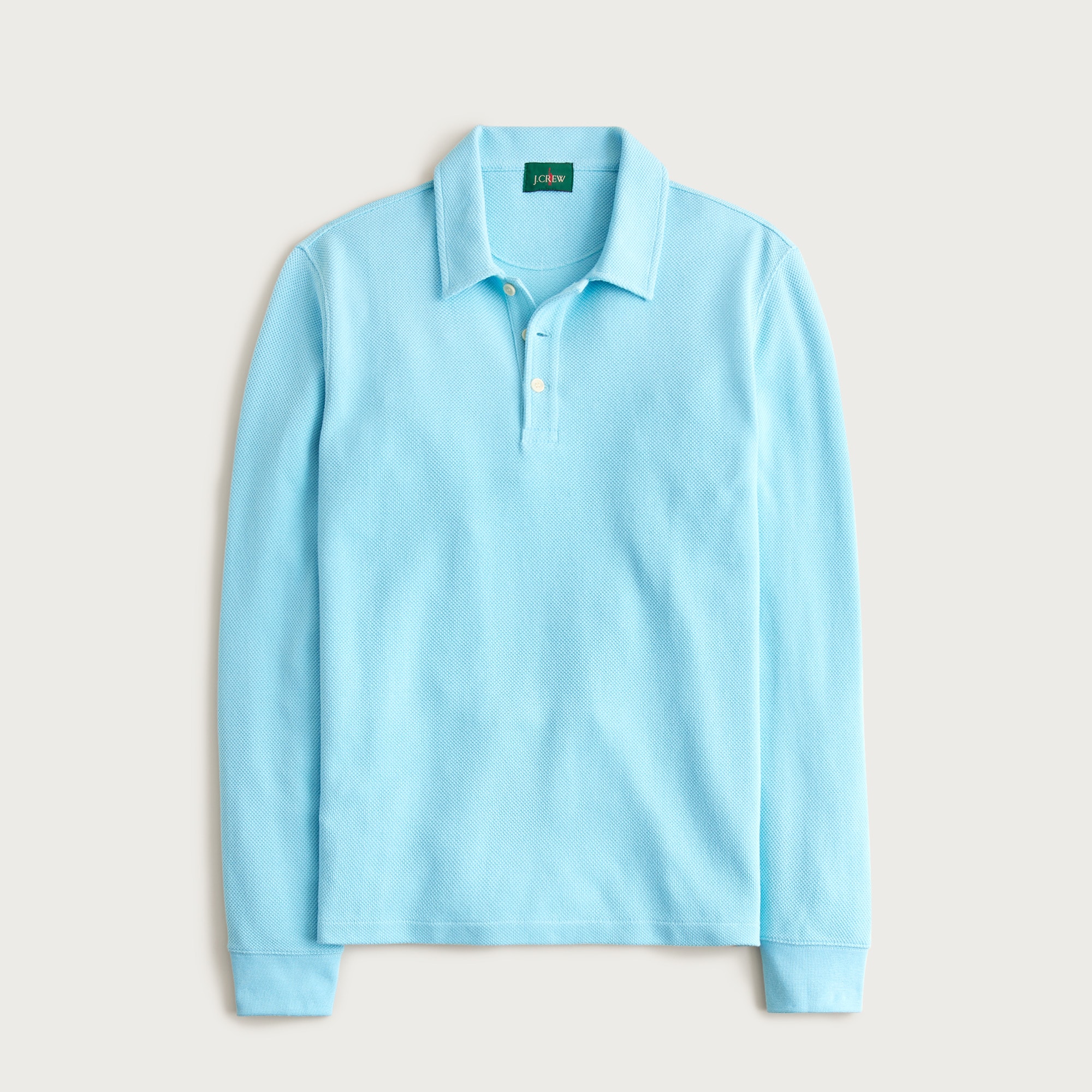 Long-sleeve Macropiqué Polo Shirt For Men | J.Crew