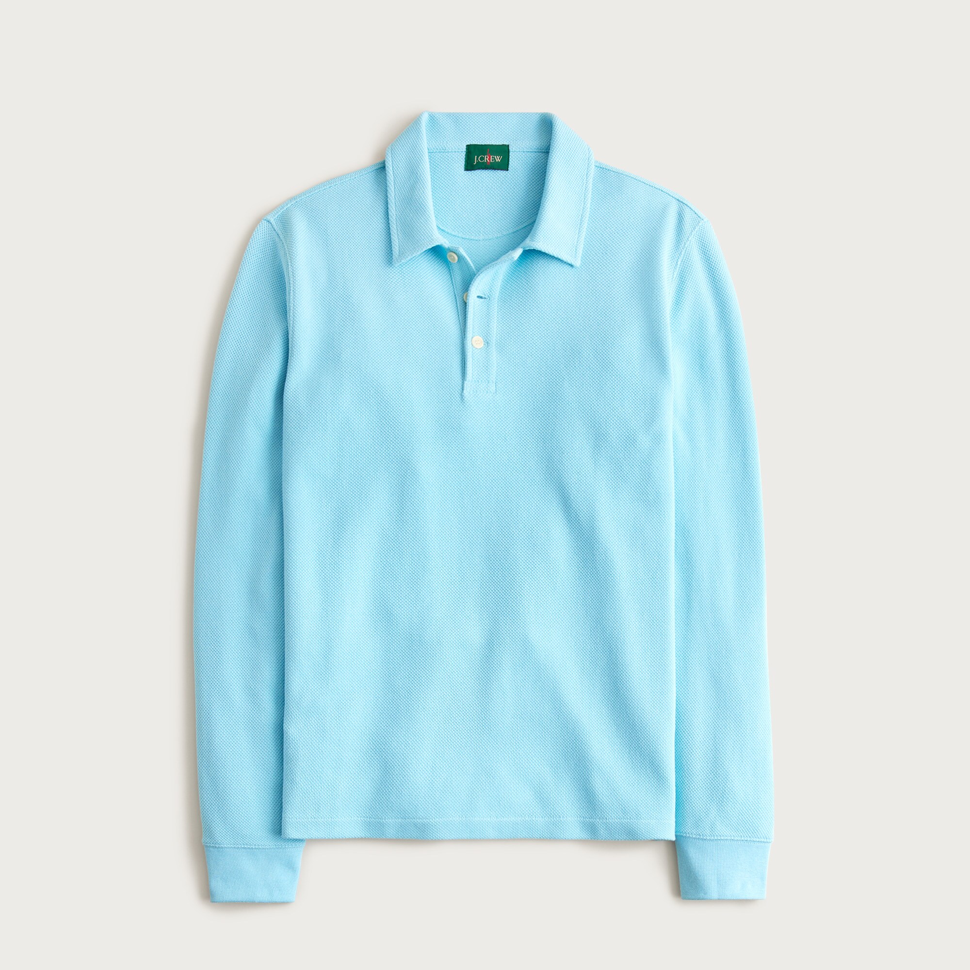  Long-sleeve macropiqu&eacute; polo shirt