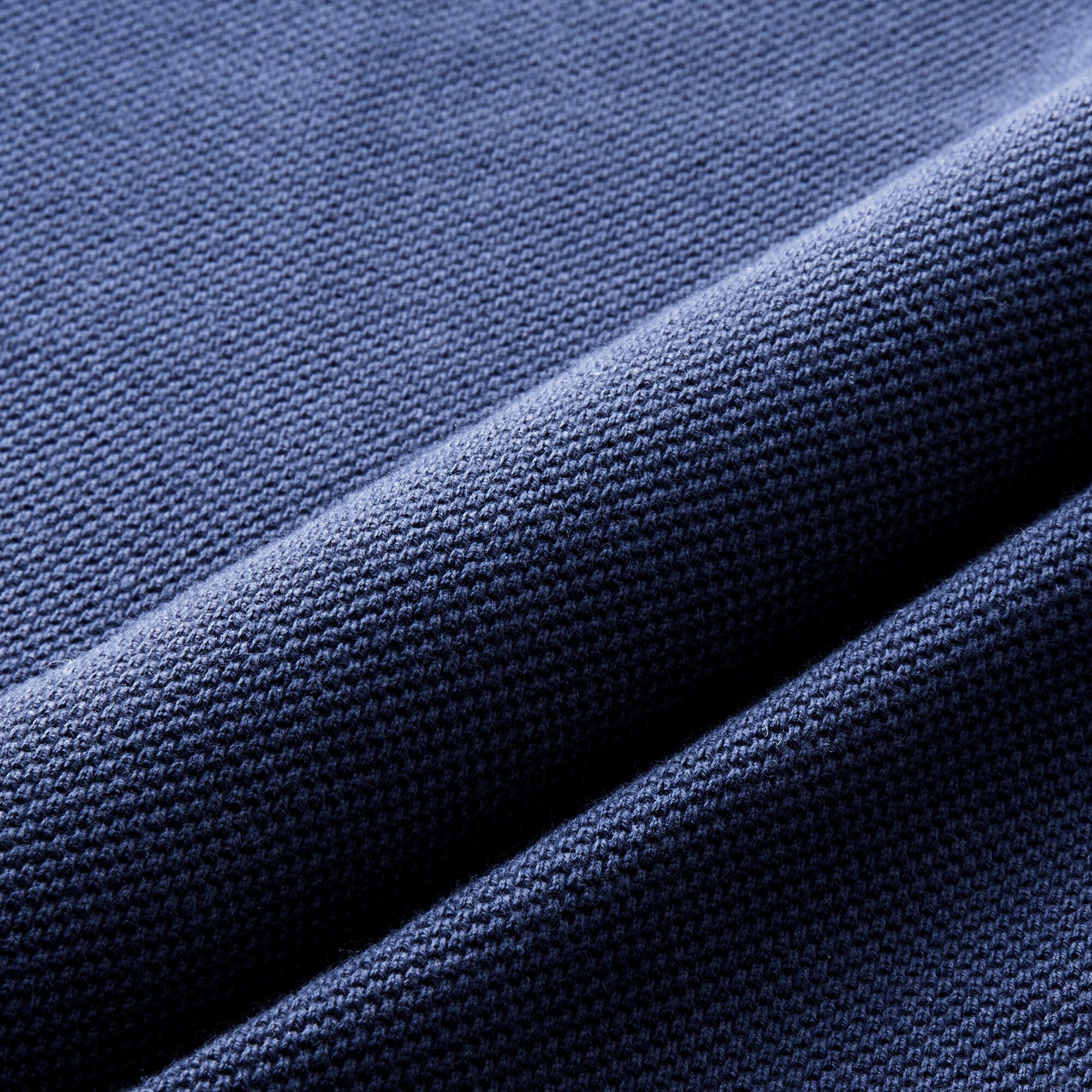 Long-sleeve macropiqué polo shirt