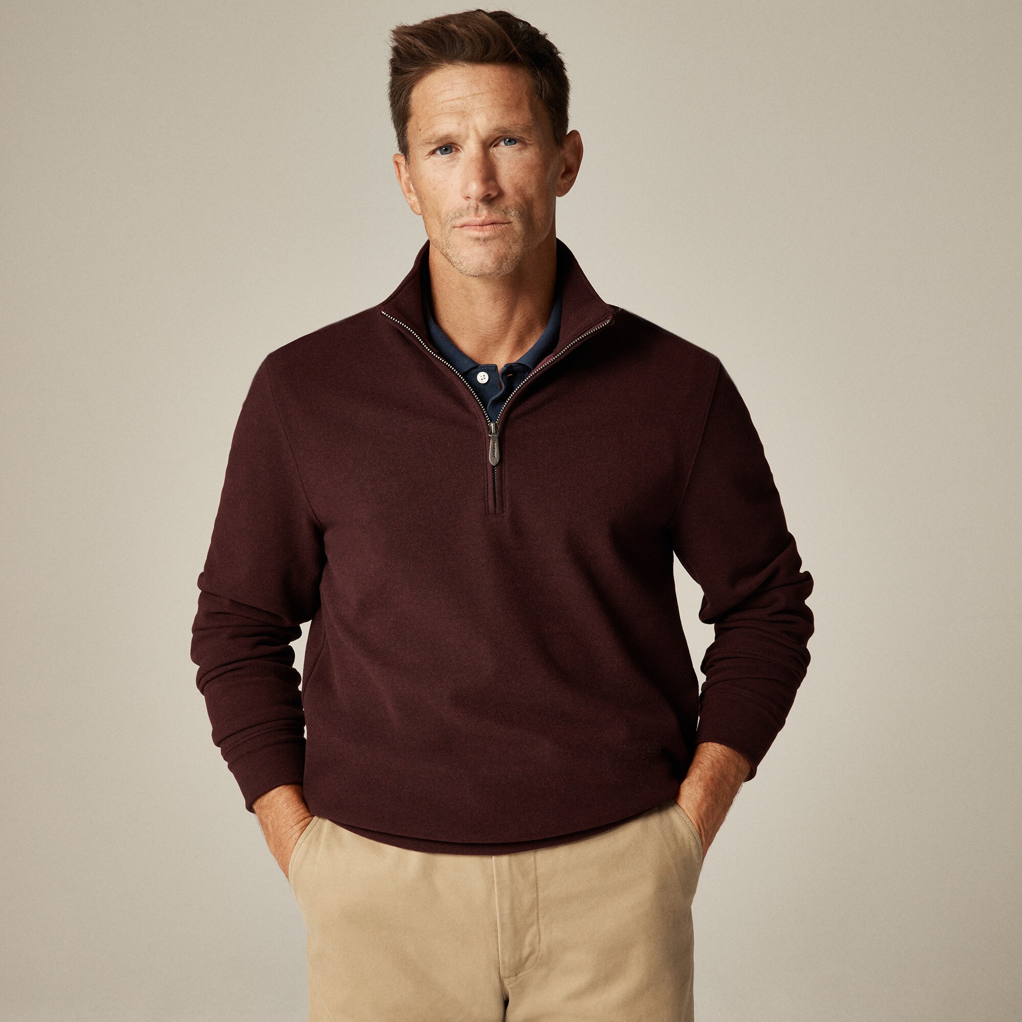 Seaboard soft-knit half-zip pullover