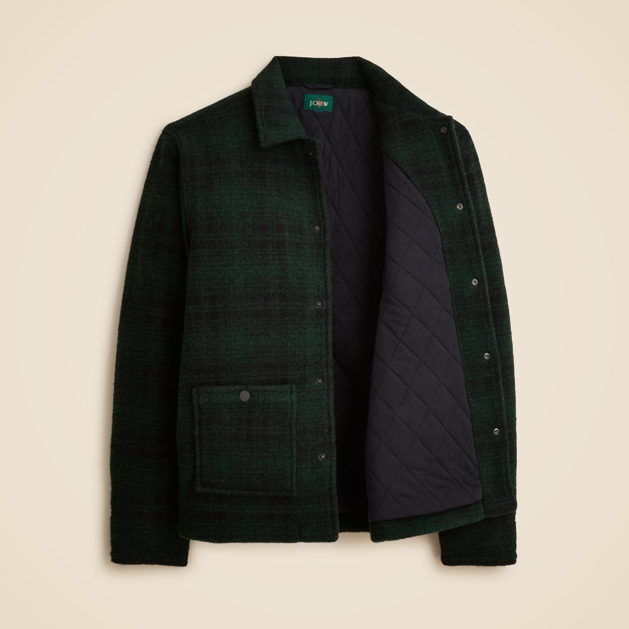 Wool-blend sherpa fleece coverall jacket