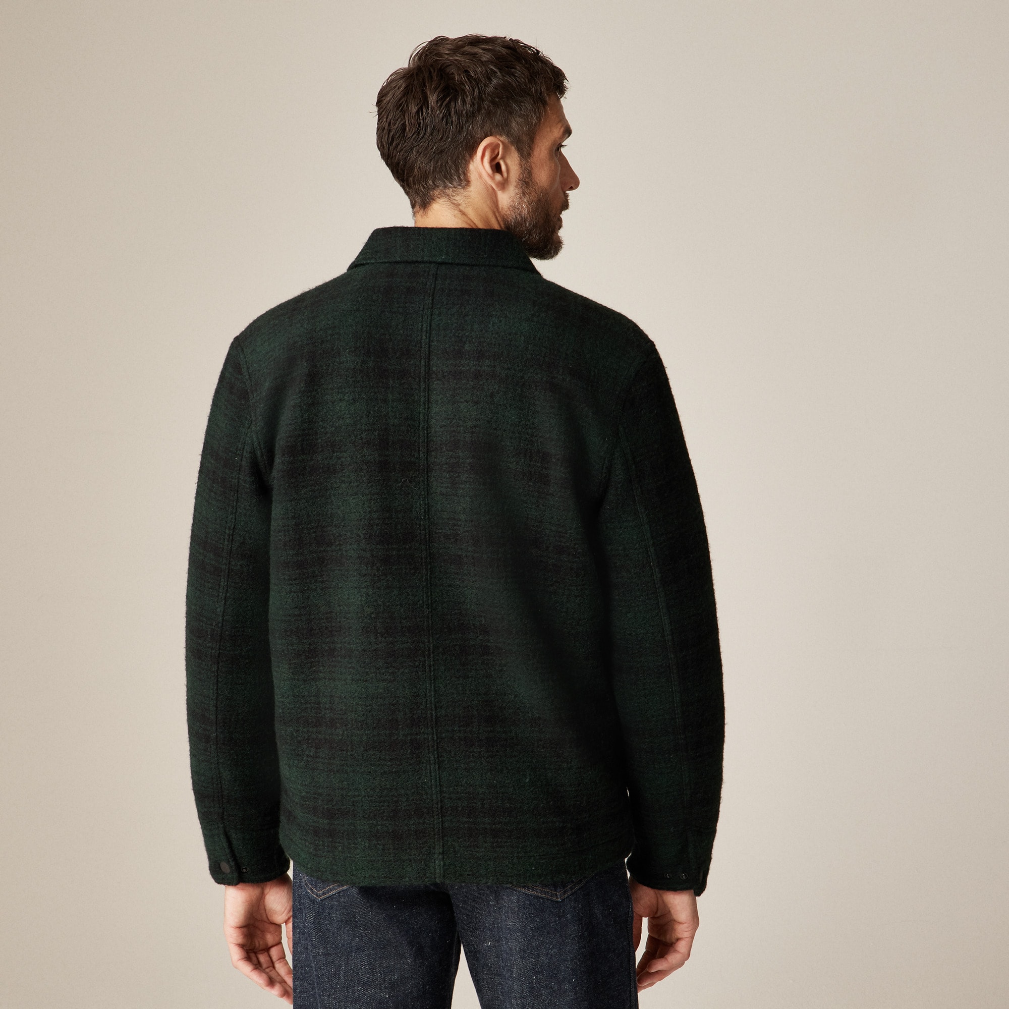 Wool-blend Sherpa Fleece Coverall Jacket For Men | J.Crew