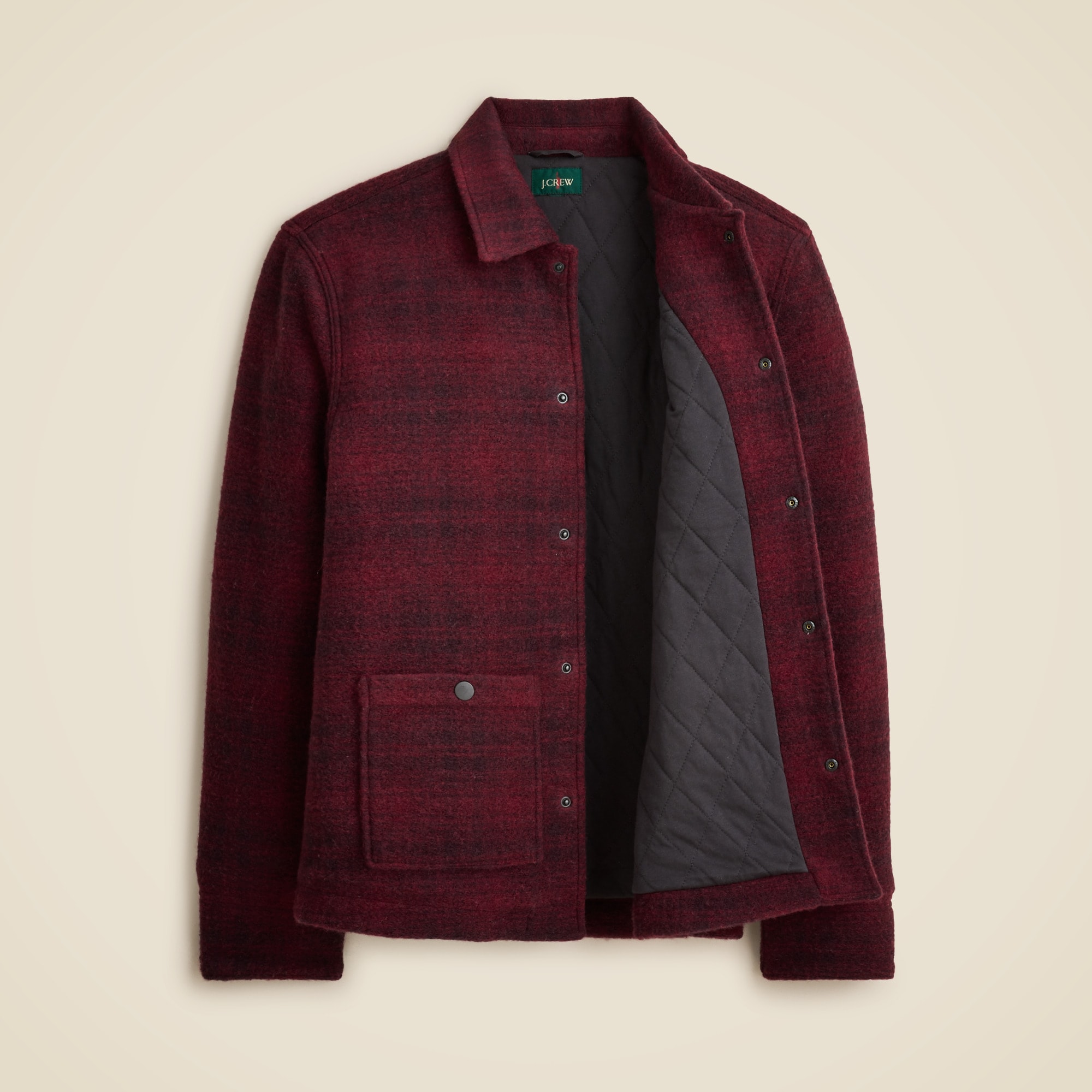Wool-blend Sherpa Fleece Coverall Jacket For Men | J.Crew