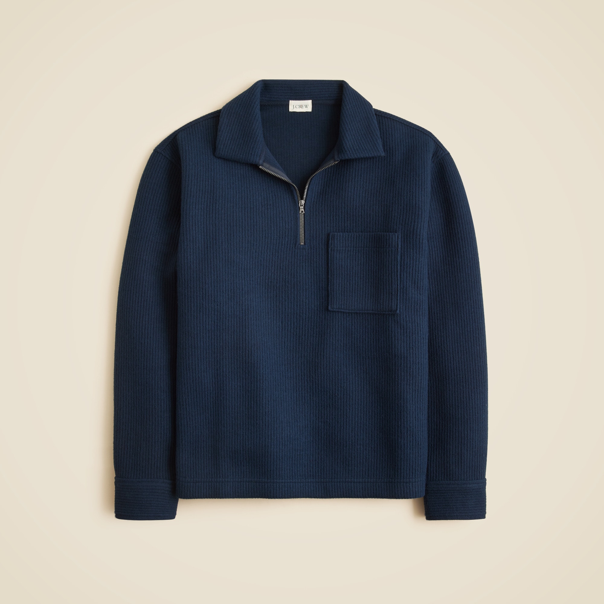 Boiled Rib Quarter-zip Pullover For Men | J.Crew