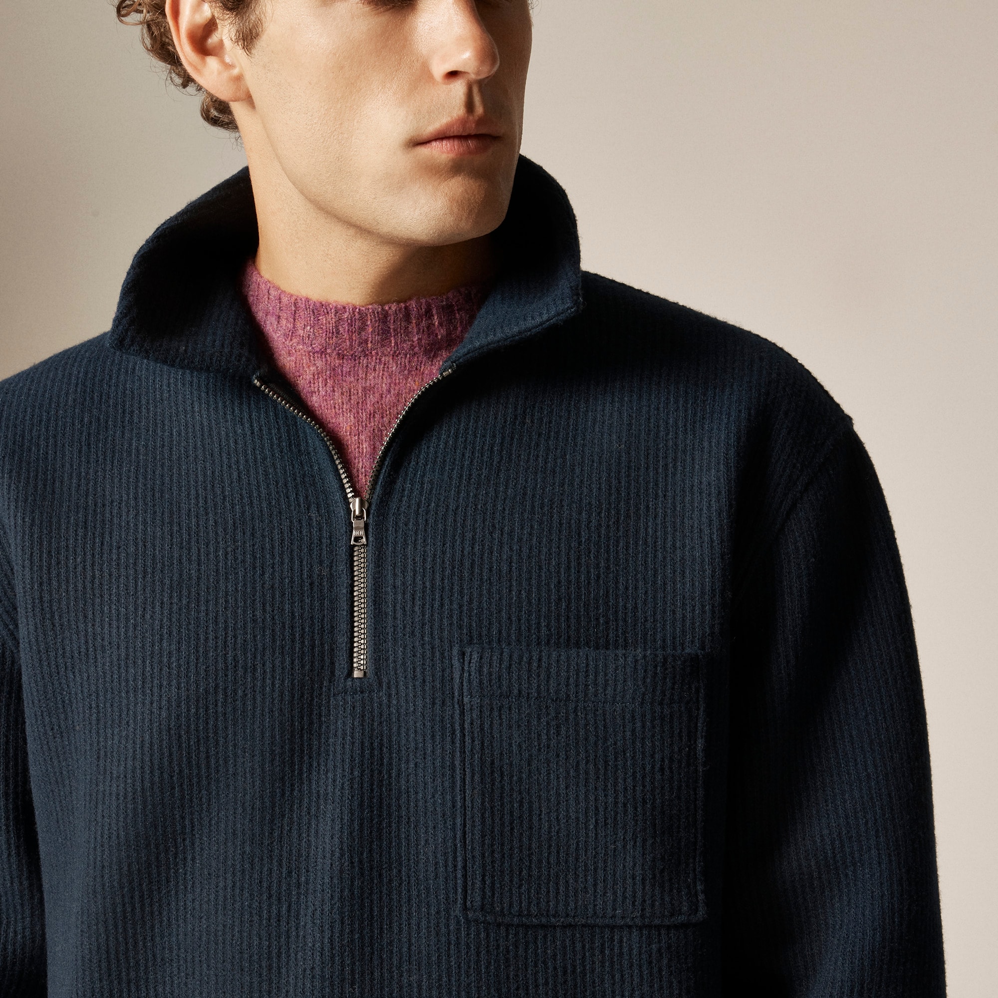Cotton Piqué-stitch Track Jacket For Men | J.Crew