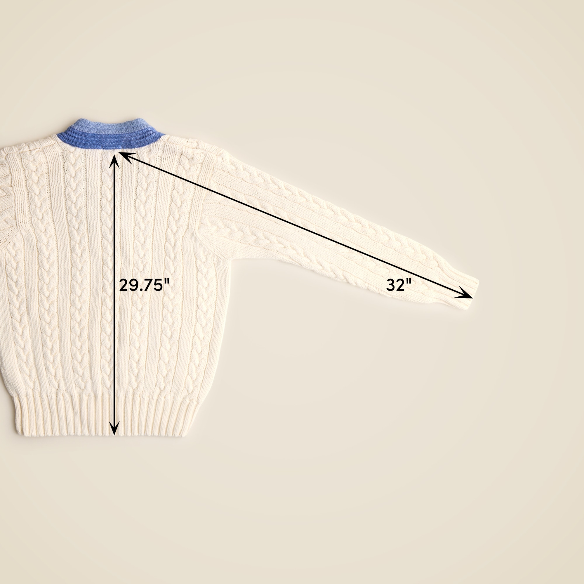 Vintage J.Crew '90s Cotton Cable-knit V-neck Sweater For Men | J.Crew